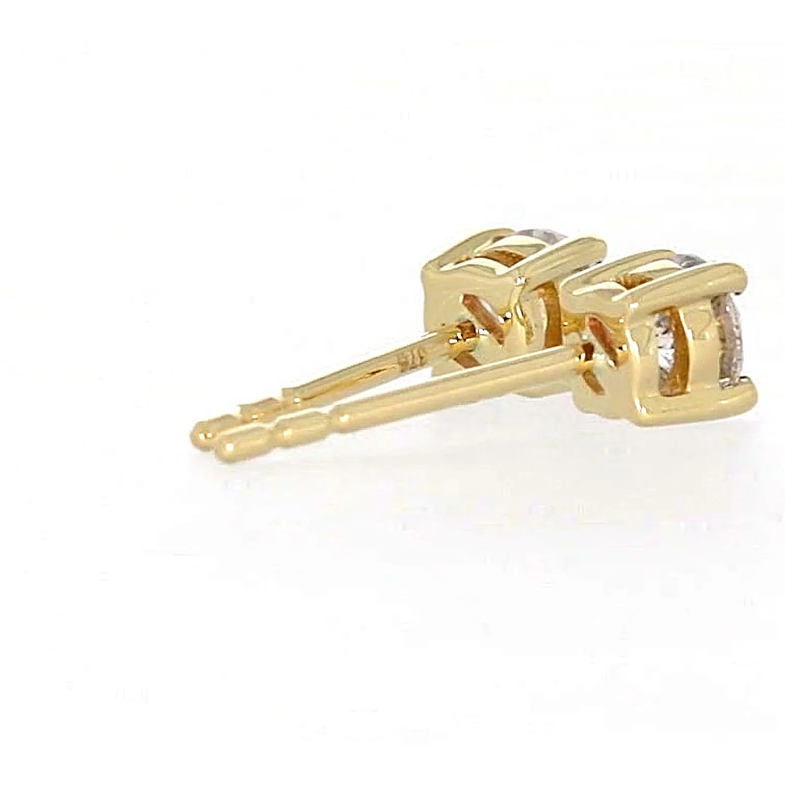 Solitaire 9ct Yellow Gold Round Brilliant Cut 1/2 CARAT tw of Diamonds Stud Earrings - Image 48