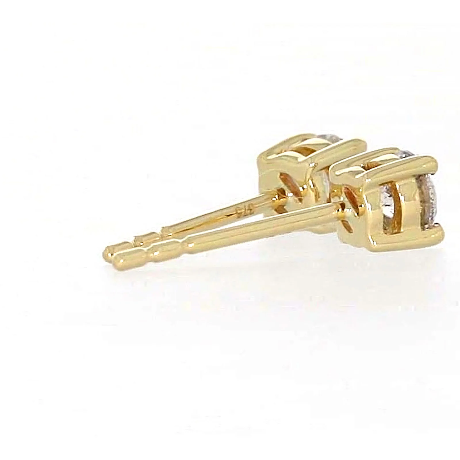Solitaire 9ct Yellow Gold Round Brilliant Cut 1/2 CARAT tw of Diamonds Stud Earrings - Image 49