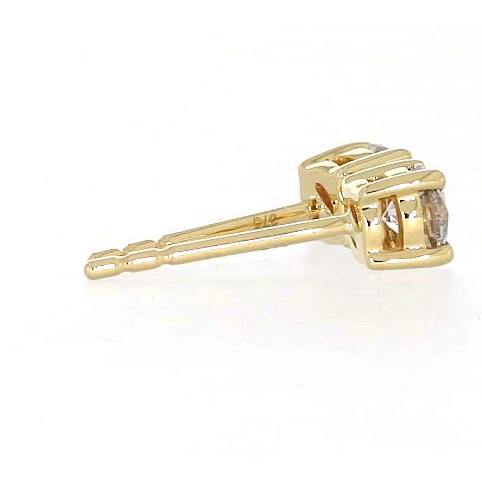 Solitaire 9ct Yellow Gold Round Brilliant Cut 1/2 CARAT tw of Diamonds Stud Earrings - Image 52