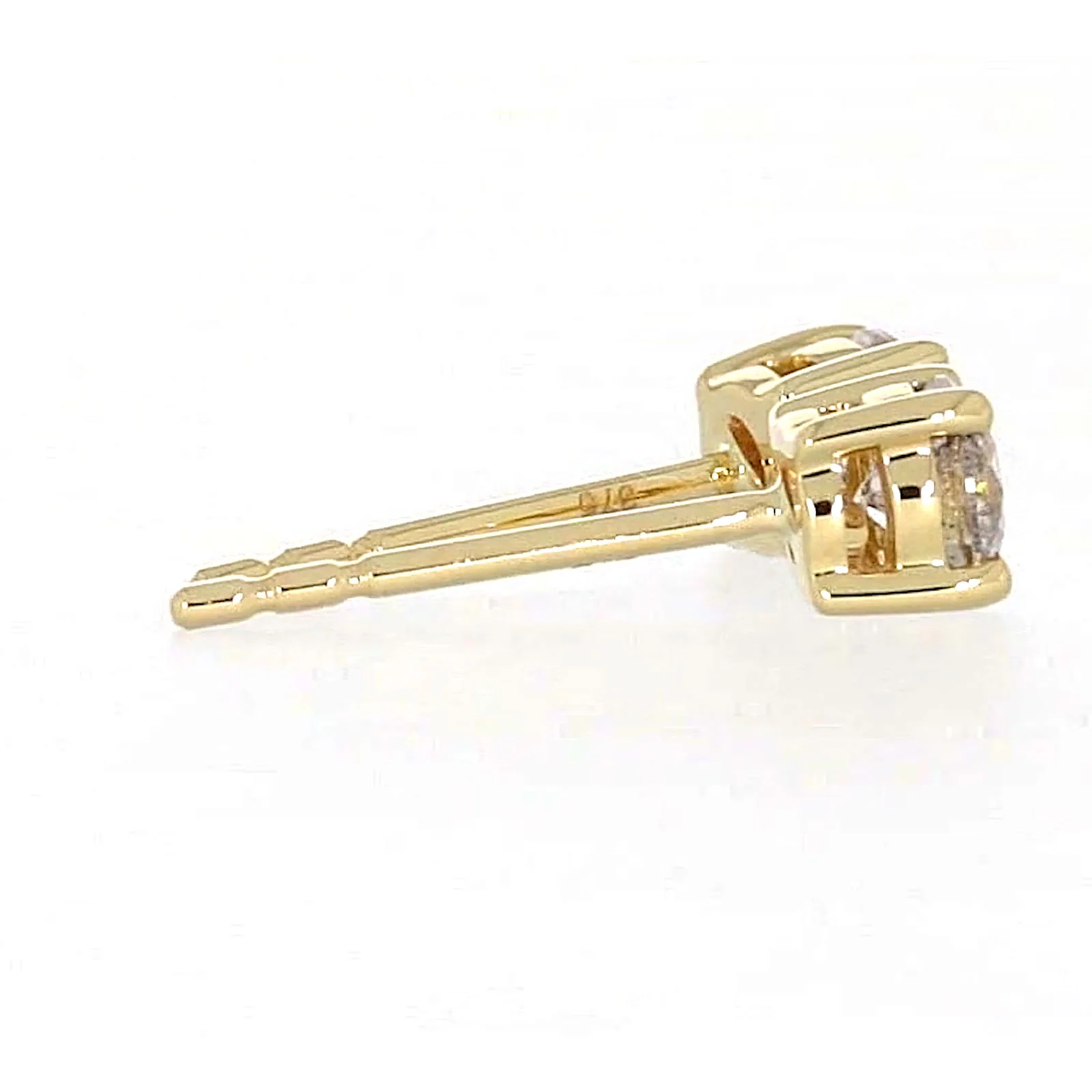 Solitaire 9ct Yellow Gold Round Brilliant Cut 1/2 CARAT tw of Diamonds Stud Earrings - Image 53
