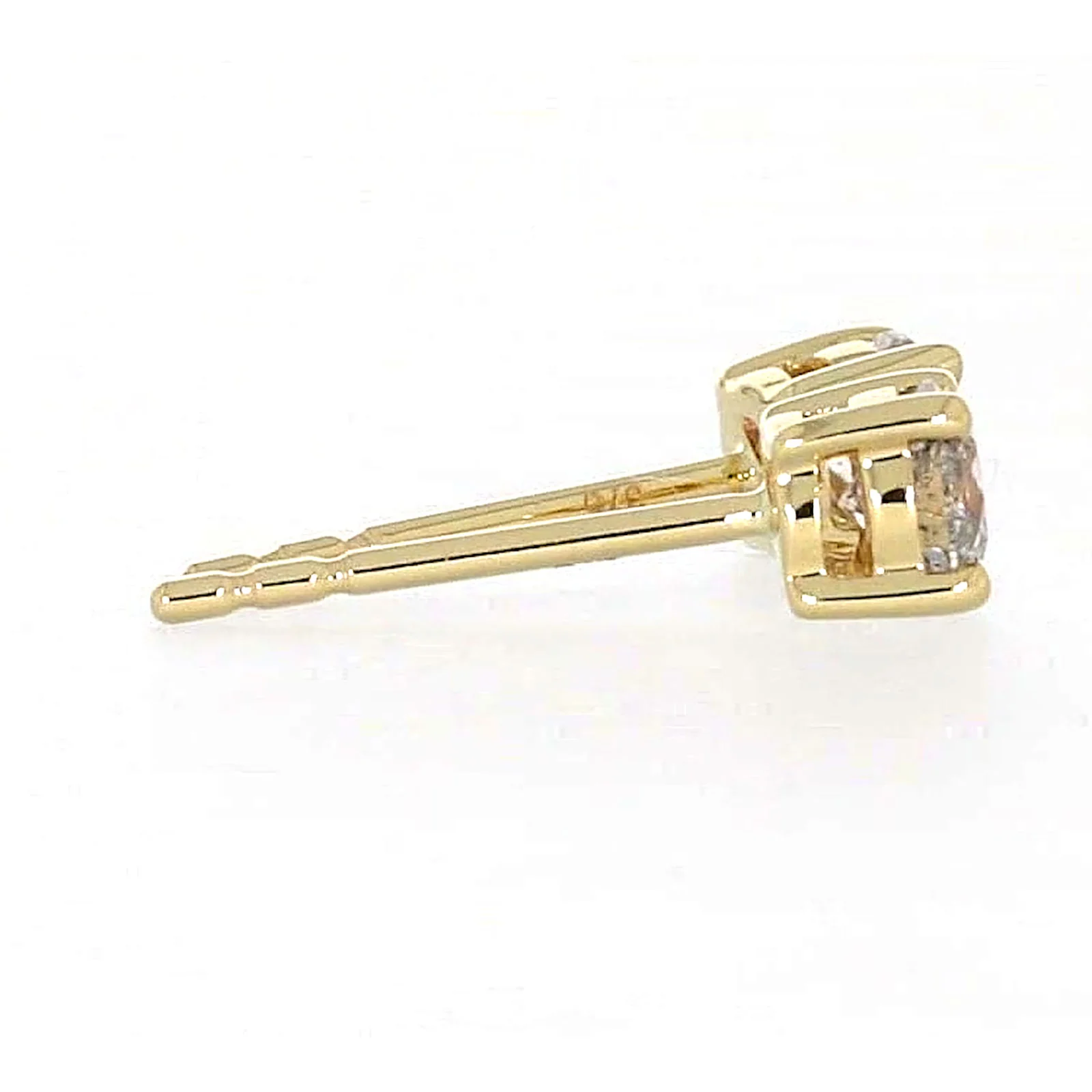 Solitaire 9ct Yellow Gold Round Brilliant Cut 1/2 CARAT tw of Diamonds Stud Earrings - Image 54