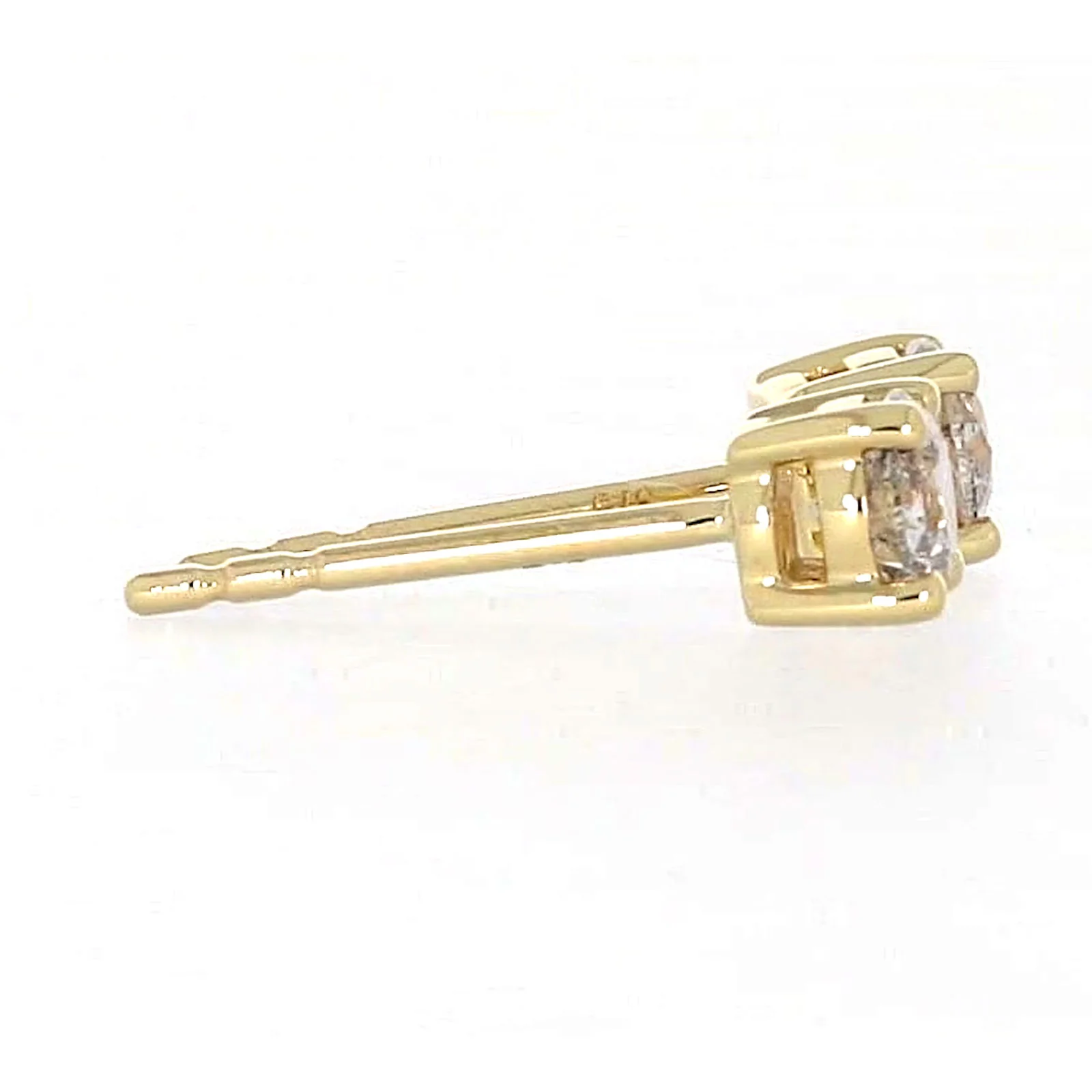 Solitaire 9ct Yellow Gold Round Brilliant Cut 1/2 CARAT tw of Diamonds Stud Earrings - Image 56