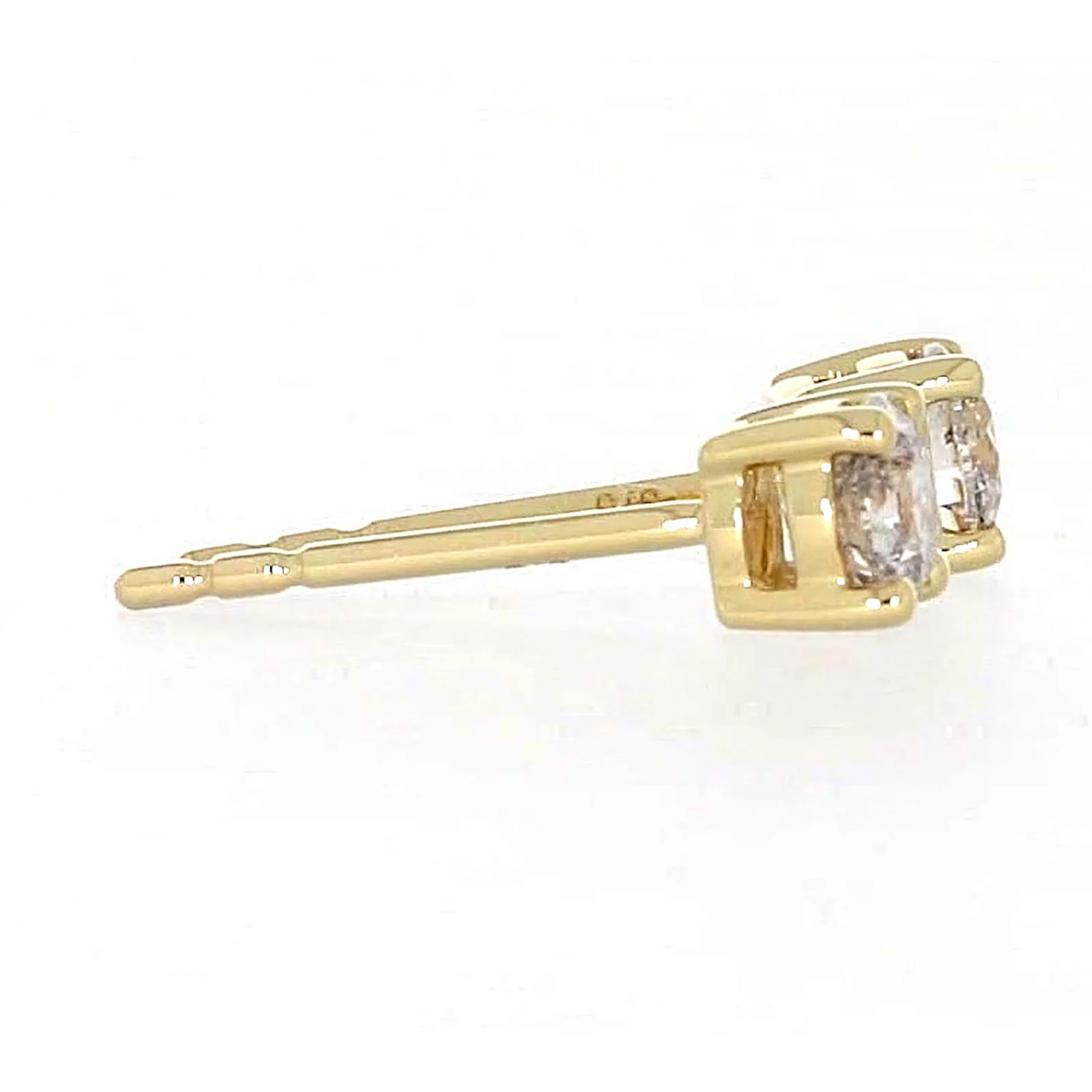 Solitaire 9ct Yellow Gold Round Brilliant Cut 1/2 CARAT tw of Diamonds Stud Earrings - Image 57