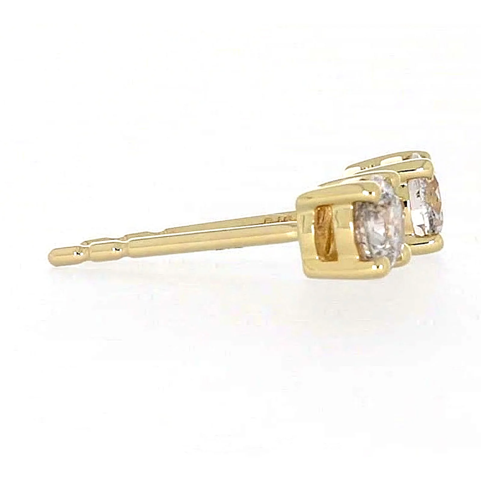 Solitaire 9ct Yellow Gold Round Brilliant Cut 1/2 CARAT tw of Diamonds Stud Earrings - Image 58