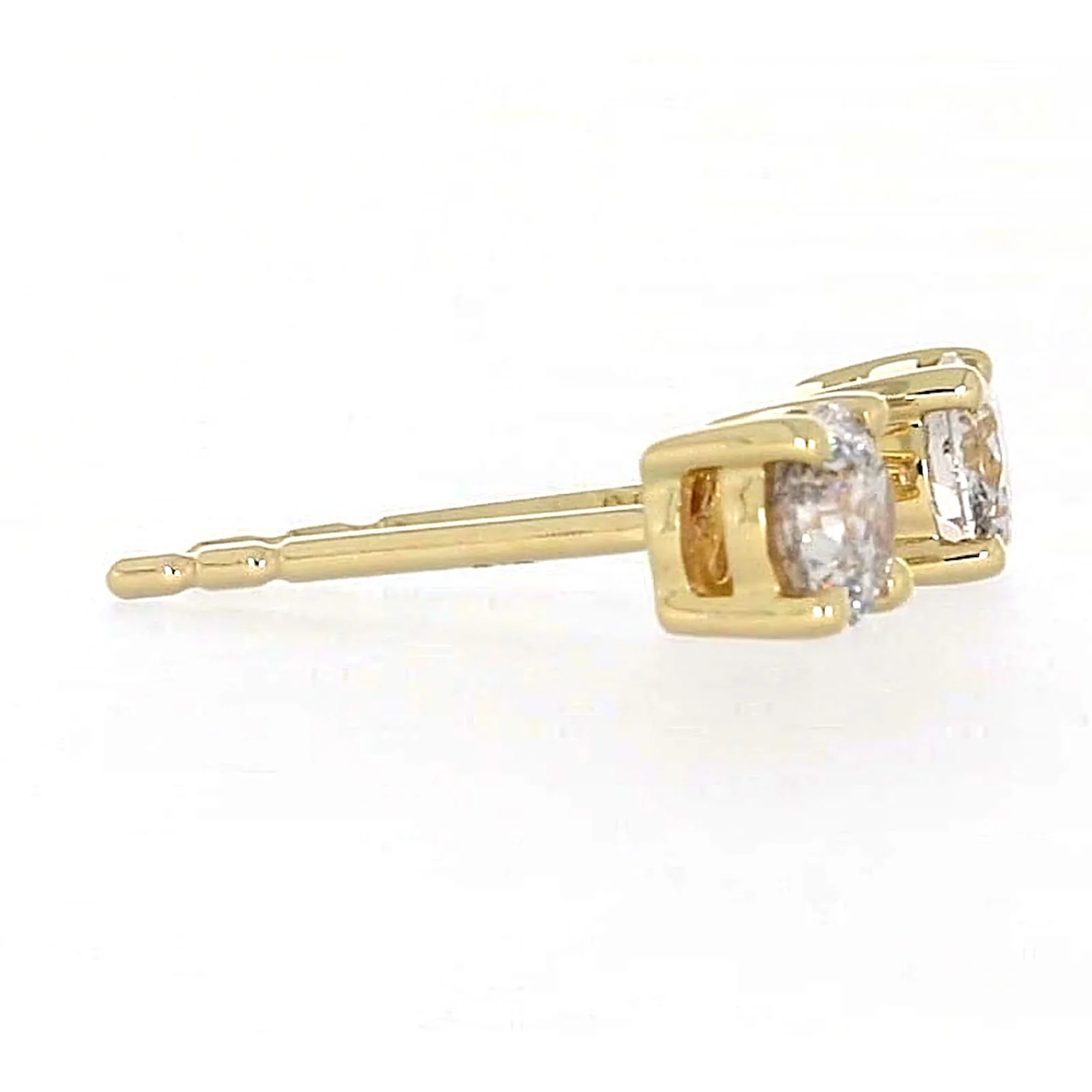 Solitaire 9ct Yellow Gold Round Brilliant Cut 1/2 CARAT tw of Diamonds Stud Earrings - Image 59