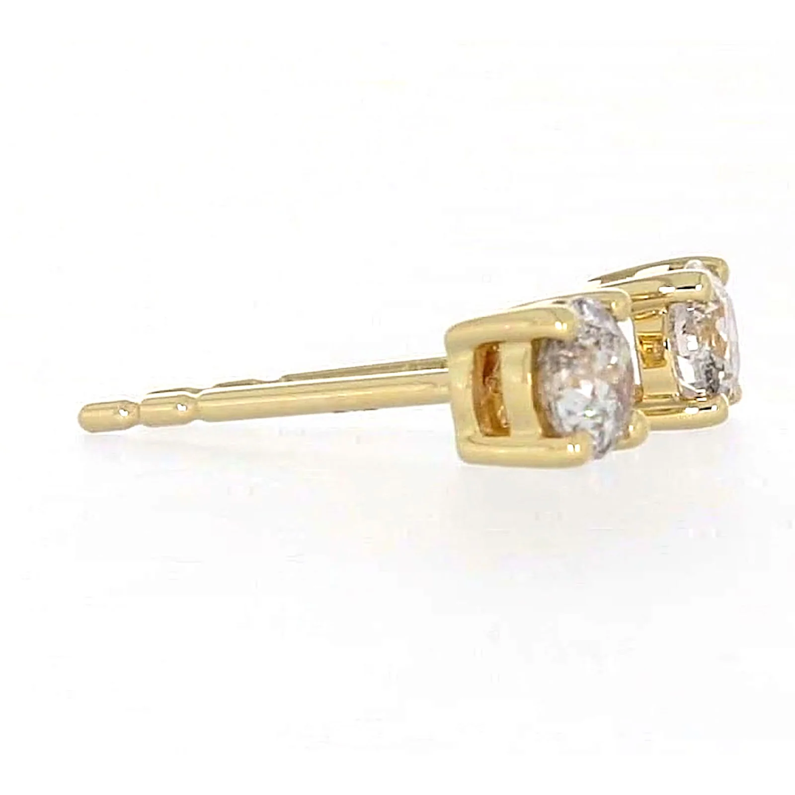 Solitaire 9ct Yellow Gold Round Brilliant Cut 1/2 CARAT tw of Diamonds Stud Earrings - Image 60