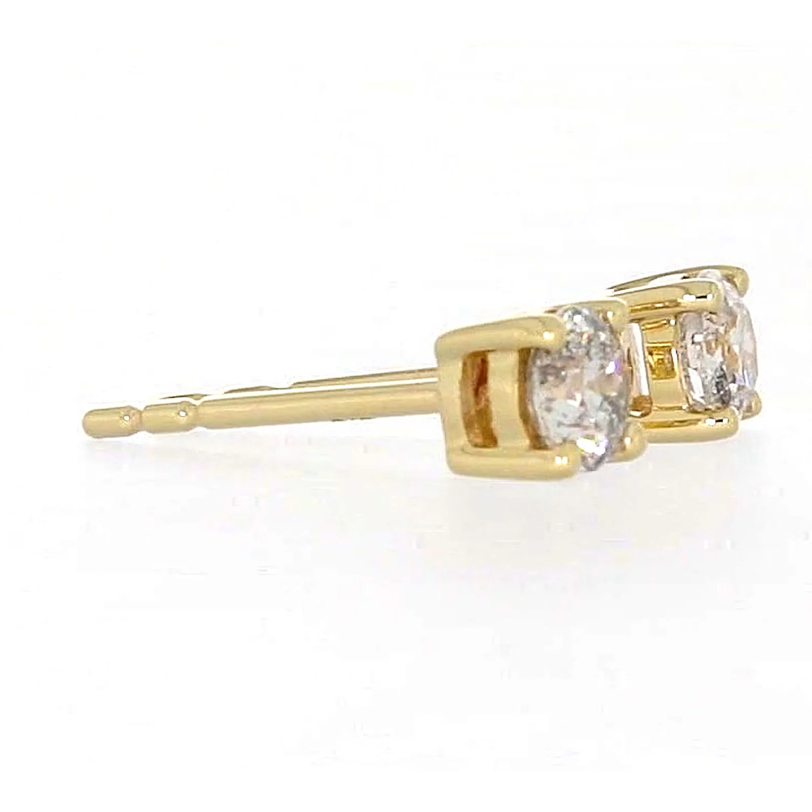 Solitaire 9ct Yellow Gold Round Brilliant Cut 1/2 CARAT tw of Diamonds Stud Earrings - Image 61