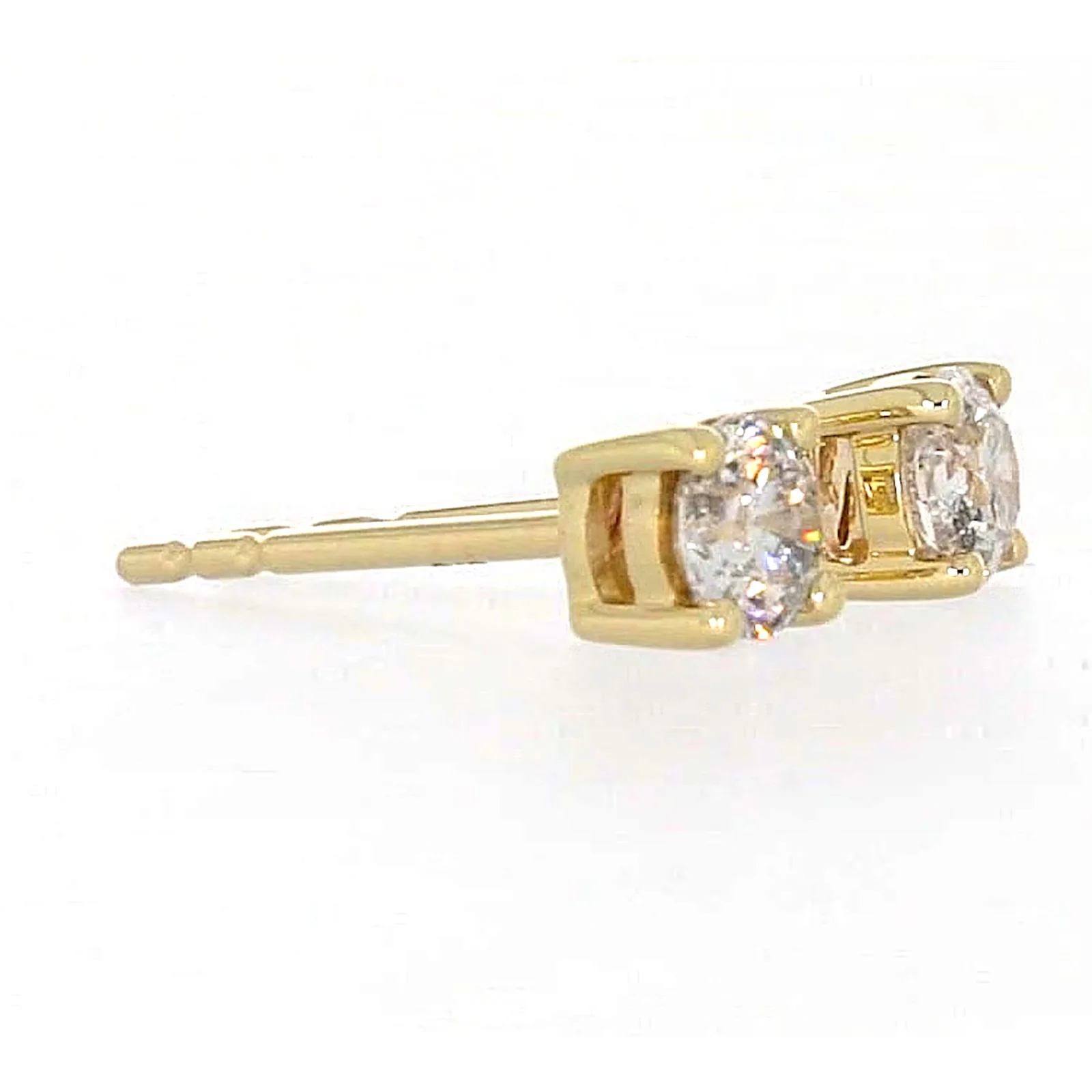 Solitaire 9ct Yellow Gold Round Brilliant Cut 1/2 CARAT tw of Diamonds Stud Earrings - Image 62