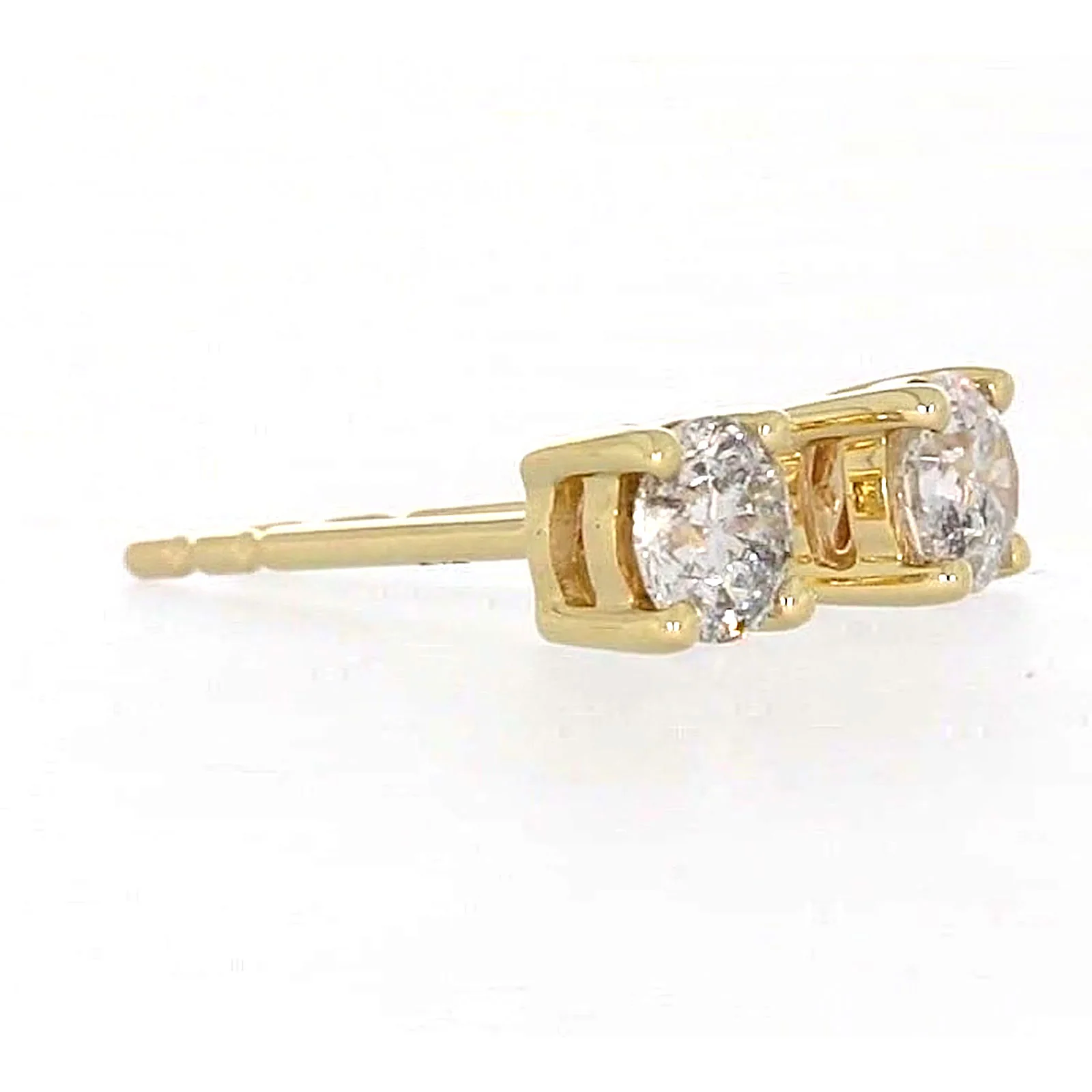 Solitaire 9ct Yellow Gold Round Brilliant Cut 1/2 CARAT tw of Diamonds Stud Earrings - Image 63