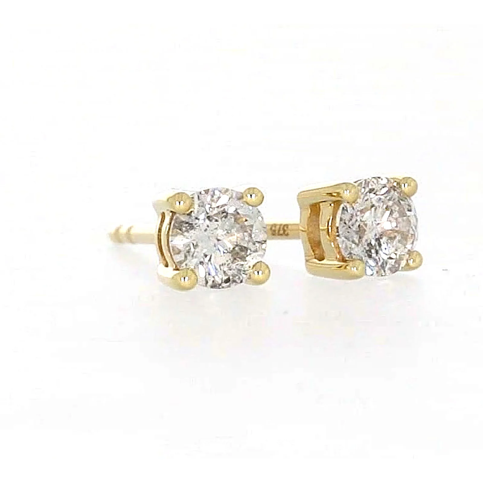 Solitaire 9ct Yellow Gold Round Brilliant Cut 1/2 CARAT tw of Diamonds Stud Earrings - Image 69