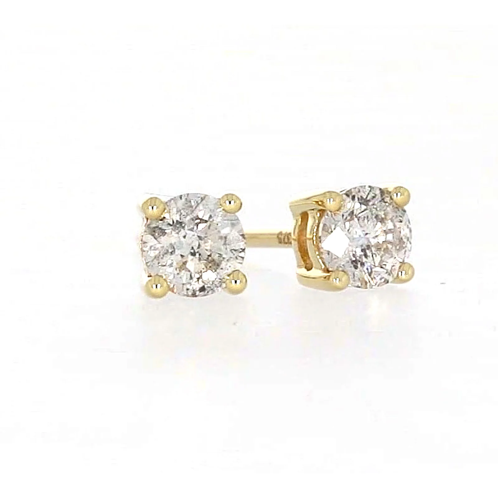 Solitaire 9ct Yellow Gold Round Brilliant Cut 1/2 CARAT tw of Diamonds Stud Earrings - Image 71