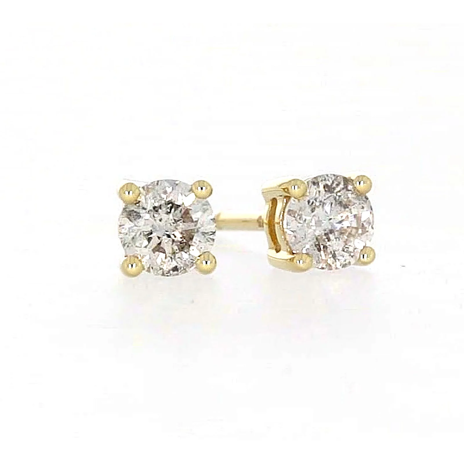 Solitaire 9ct Yellow Gold Round Brilliant Cut 1/2 CARAT tw of Diamonds Stud Earrings - Image 72