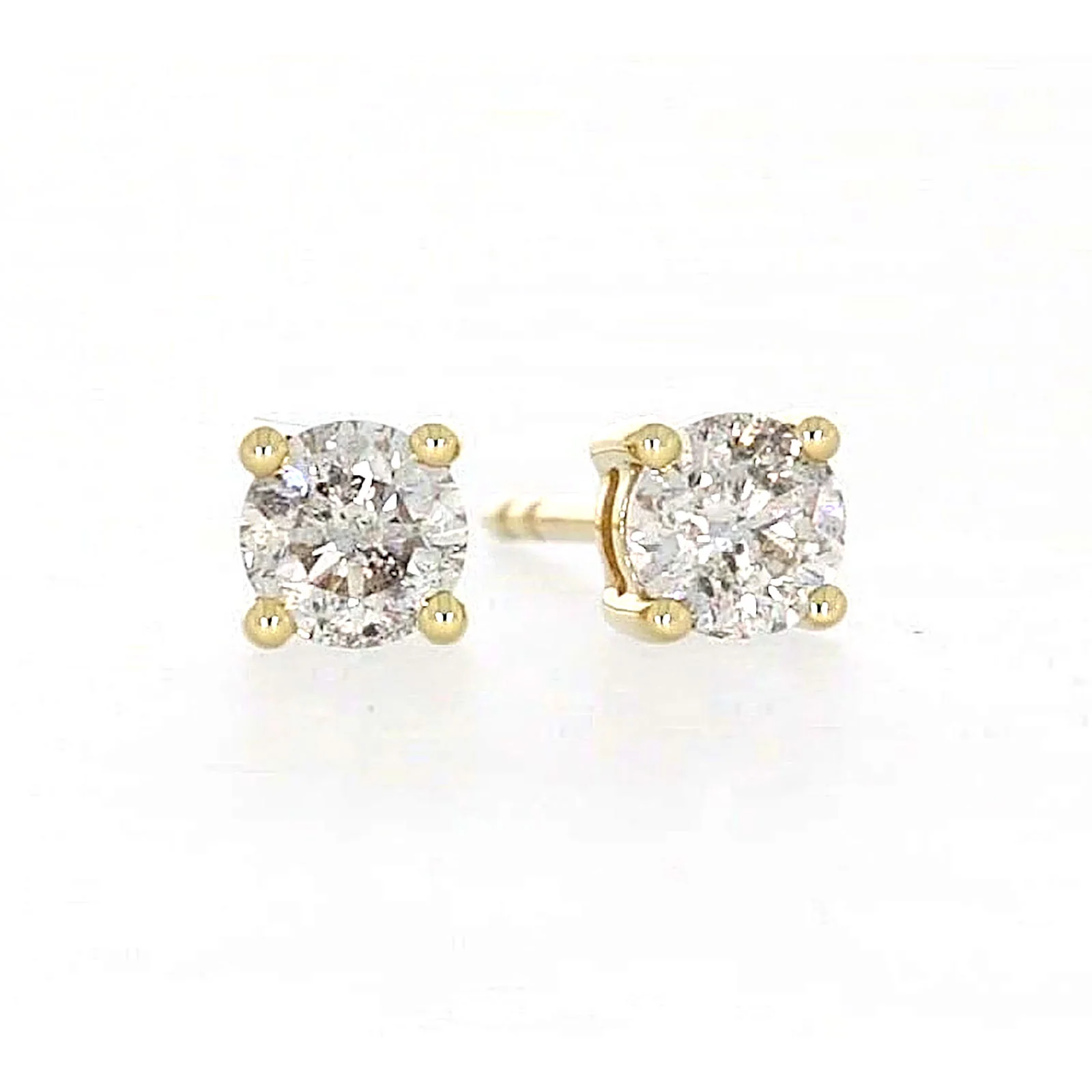 Solitaire 9ct Yellow Gold Round Brilliant Cut 1/2 CARAT tw of Diamonds Stud Earrings - Image 73