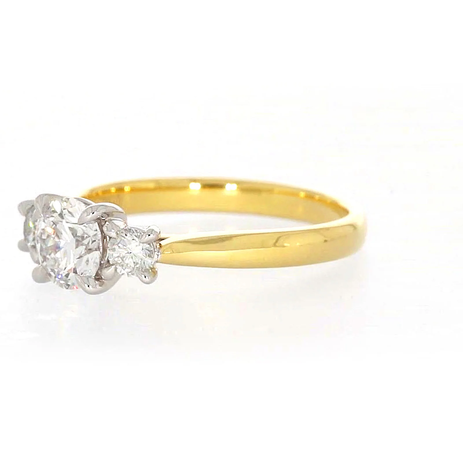 Celebration 18ct Yellow Gold Round Brilliant Cut 1 Carat tw of Certified Lab Grown Diamonds Ring - Image 10