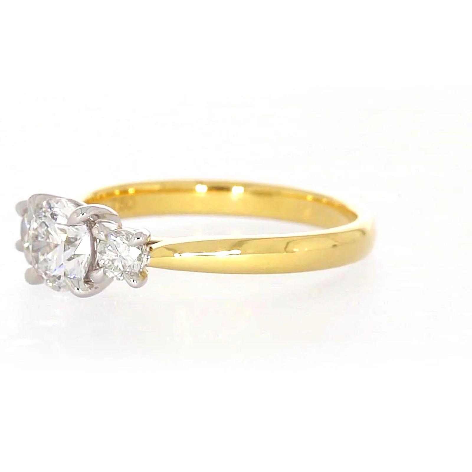 Celebration 18ct Yellow Gold Round Brilliant Cut 1 Carat tw of Certified Lab Grown Diamonds Ring - Image 11