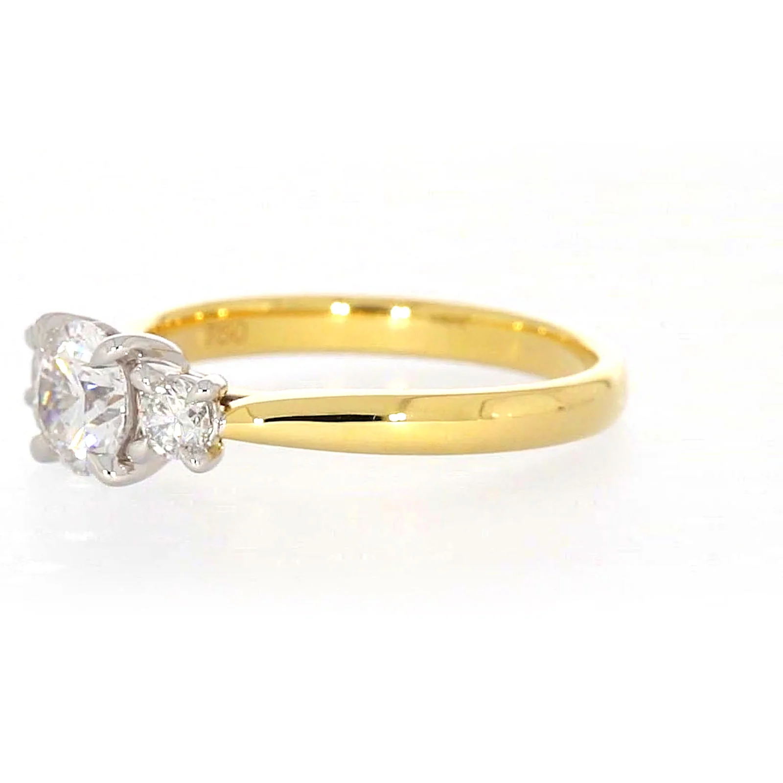 Celebration 18ct Yellow Gold Round Brilliant Cut 1 Carat tw of Certified Lab Grown Diamonds Ring - Image 12