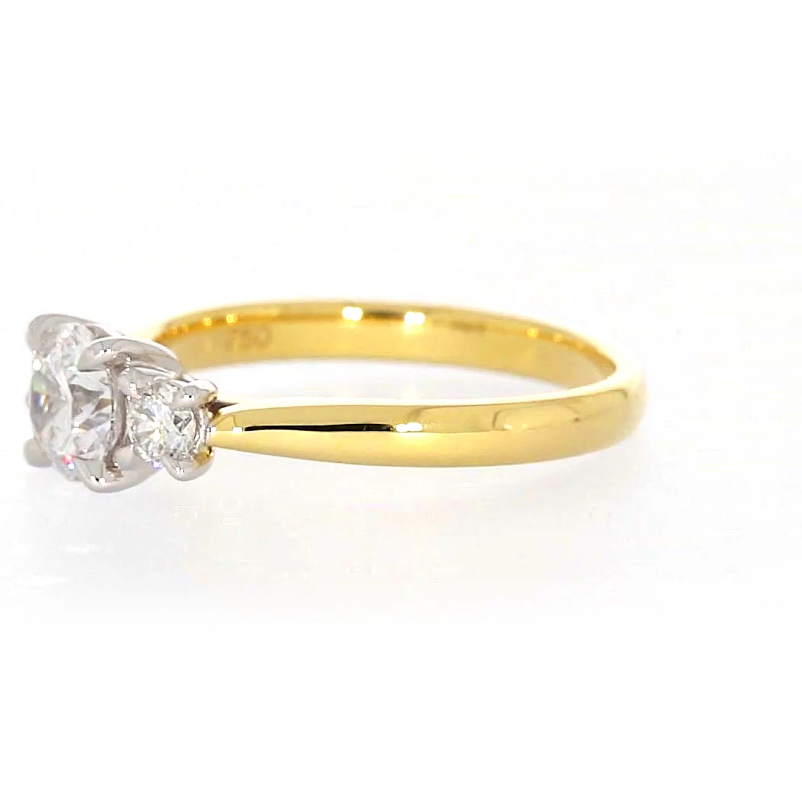 Celebration 18ct Yellow Gold Round Brilliant Cut 1 Carat tw of Certified Lab Grown Diamonds Ring - Image 13