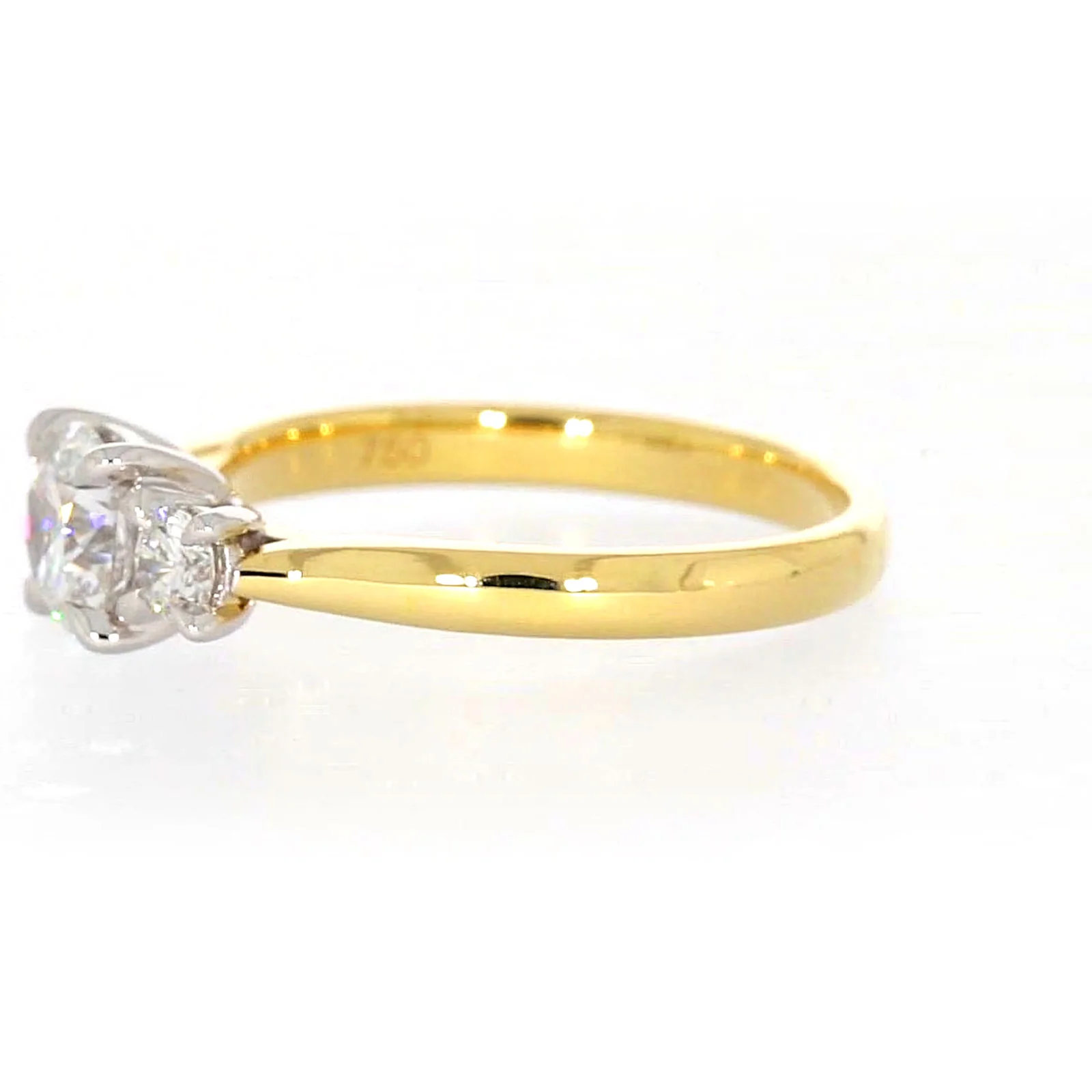 Celebration 18ct Yellow Gold Round Brilliant Cut 1 Carat tw of Certified Lab Grown Diamonds Ring - Image 15