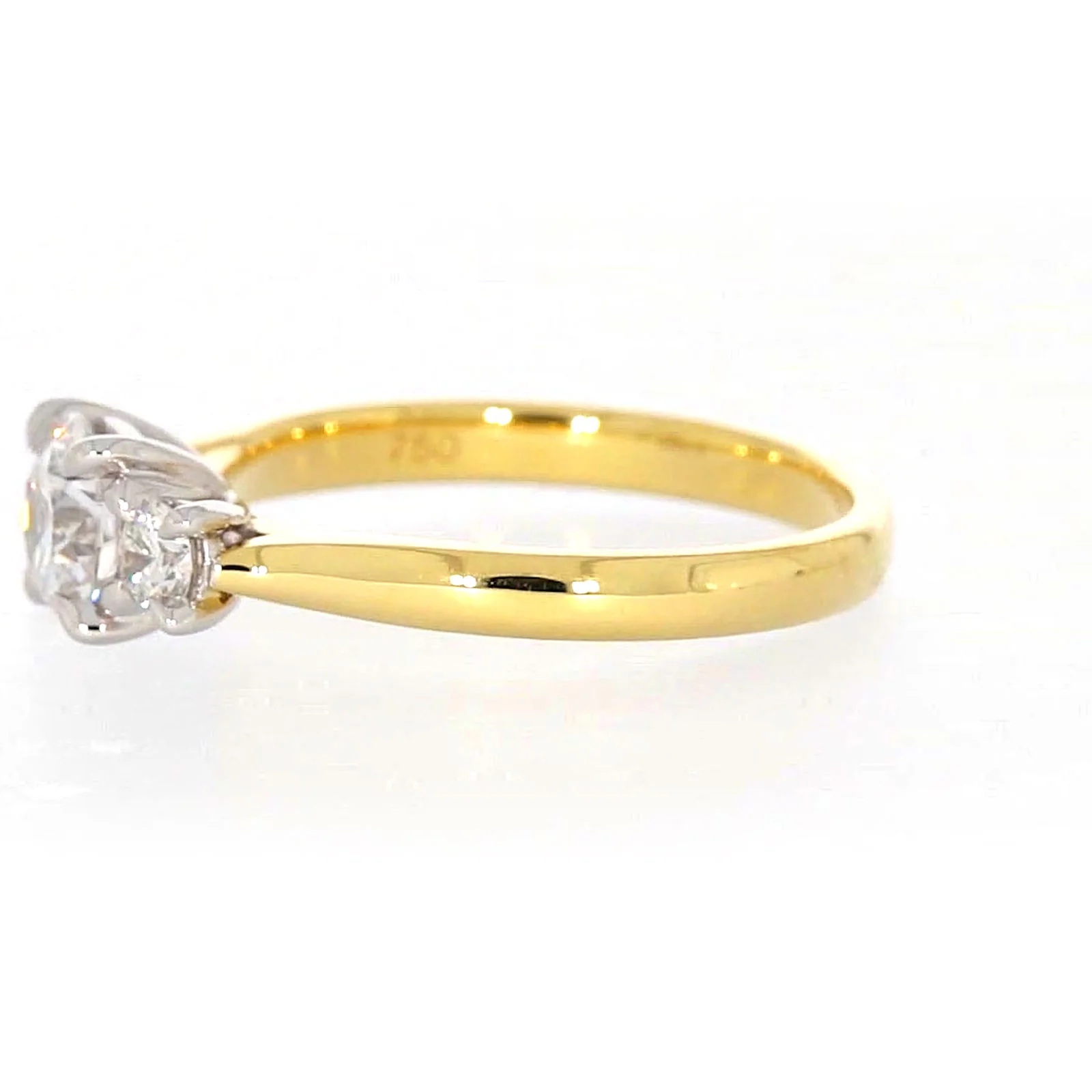 Celebration 18ct Yellow Gold Round Brilliant Cut 1 Carat tw of Certified Lab Grown Diamonds Ring - Image 16