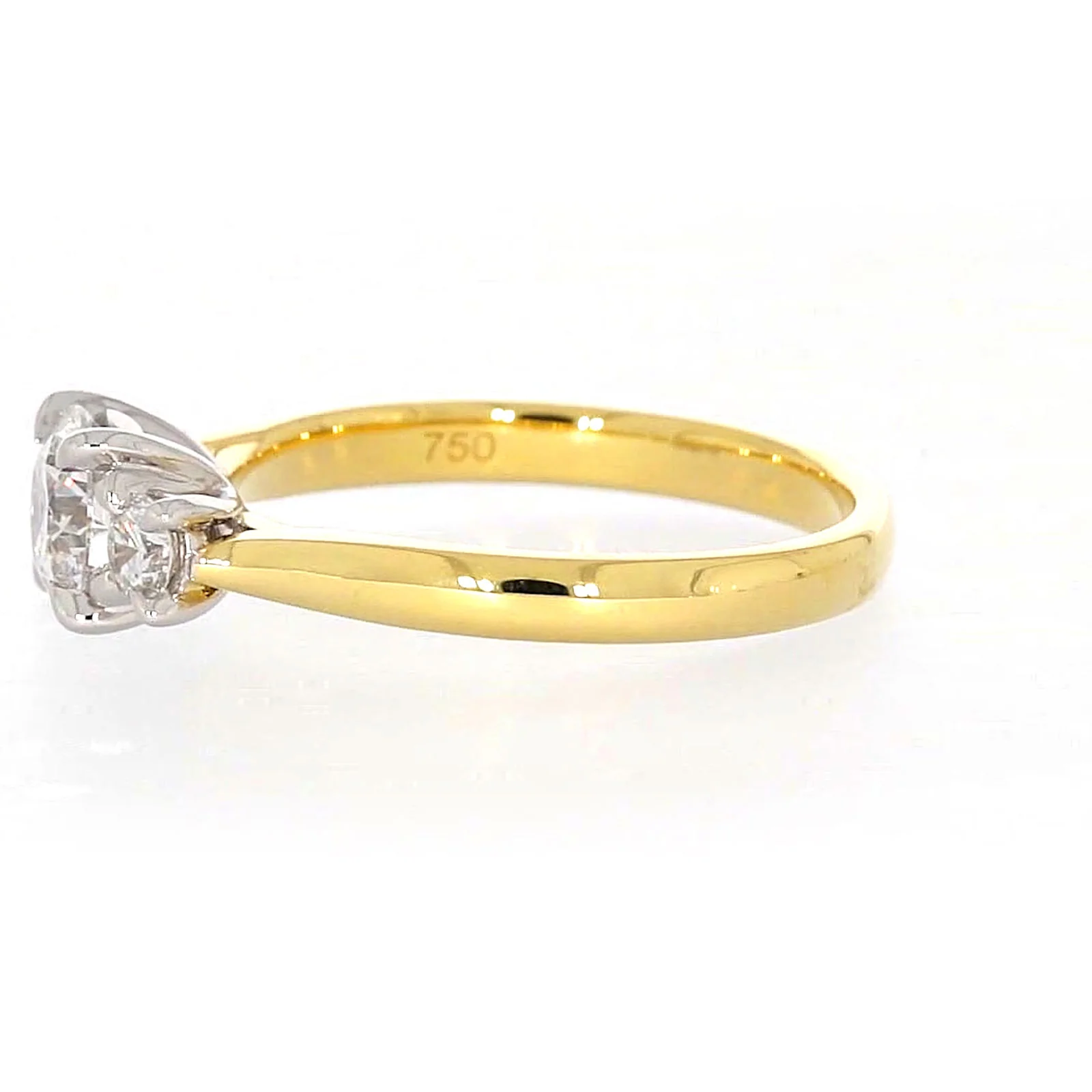 Celebration 18ct Yellow Gold Round Brilliant Cut 1 Carat tw of Certified Lab Grown Diamonds Ring - Image 17