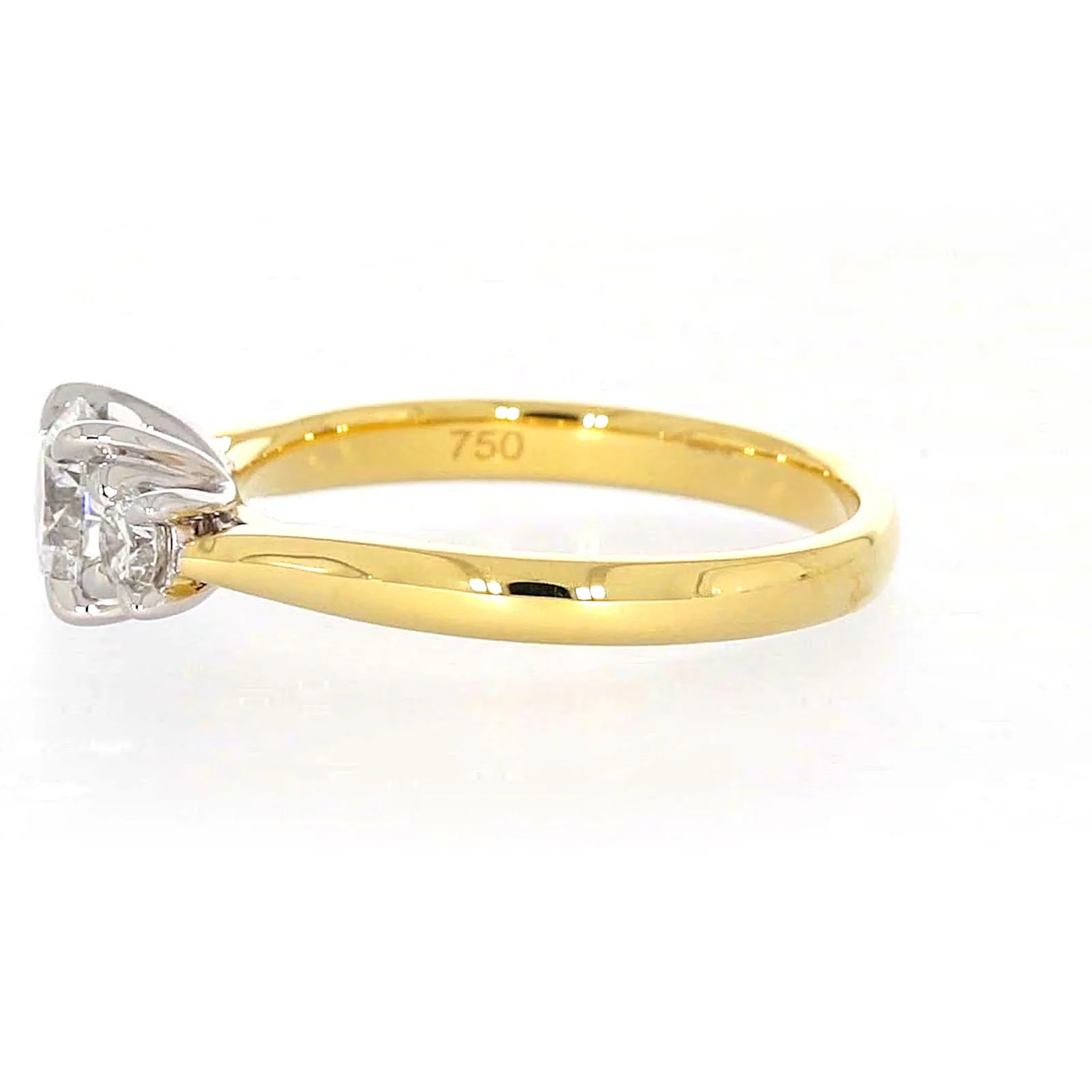 Celebration 18ct Yellow Gold Round Brilliant Cut 1 Carat tw of Certified Lab Grown Diamonds Ring - Image 18