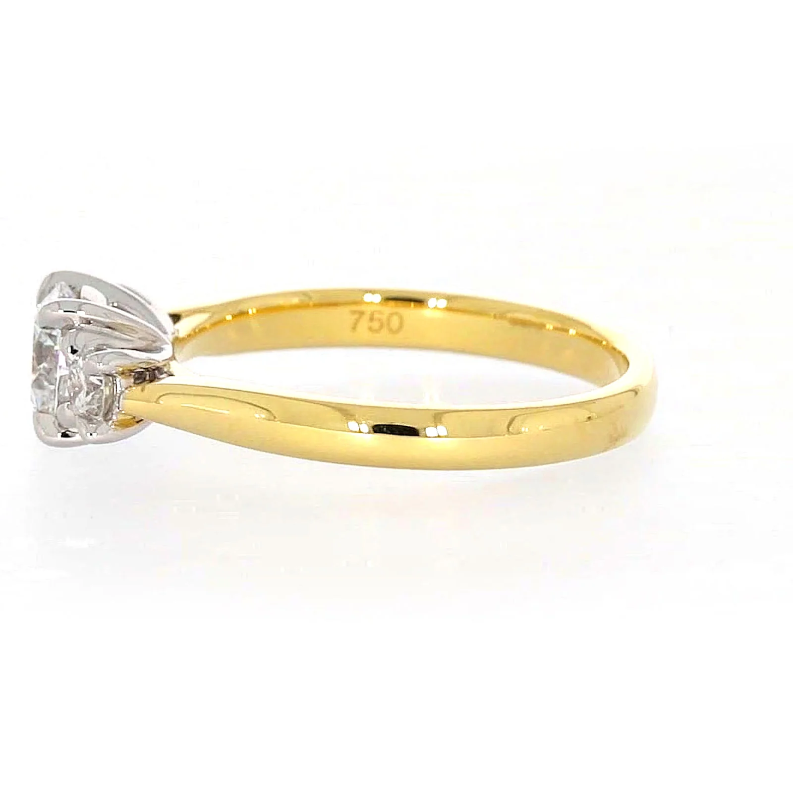 Celebration 18ct Yellow Gold Round Brilliant Cut 1 Carat tw of Certified Lab Grown Diamonds Ring - Image 19