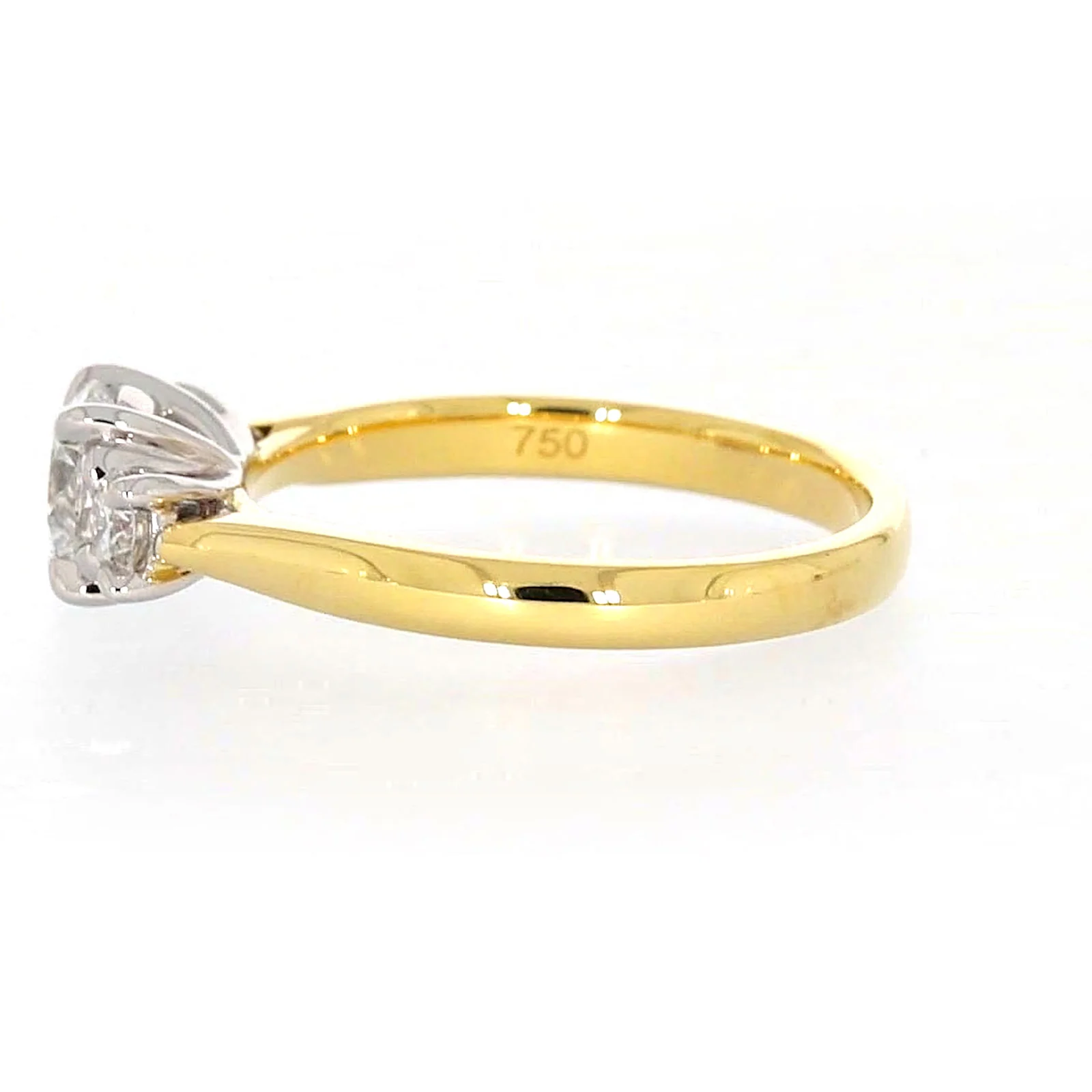 Celebration 18ct Yellow Gold Round Brilliant Cut 1 Carat tw of Certified Lab Grown Diamonds Ring - Image 20