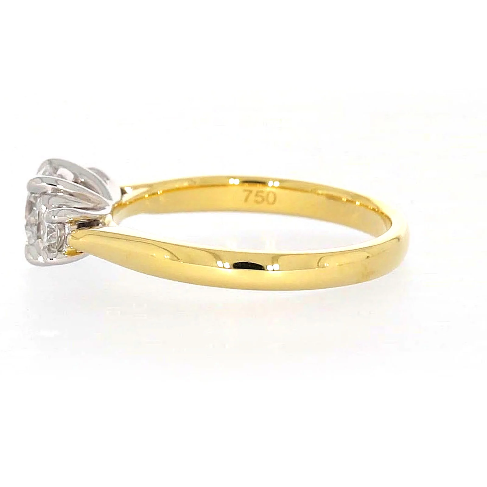 Celebration 18ct Yellow Gold Round Brilliant Cut 1 Carat tw of Certified Lab Grown Diamonds Ring - Image 21