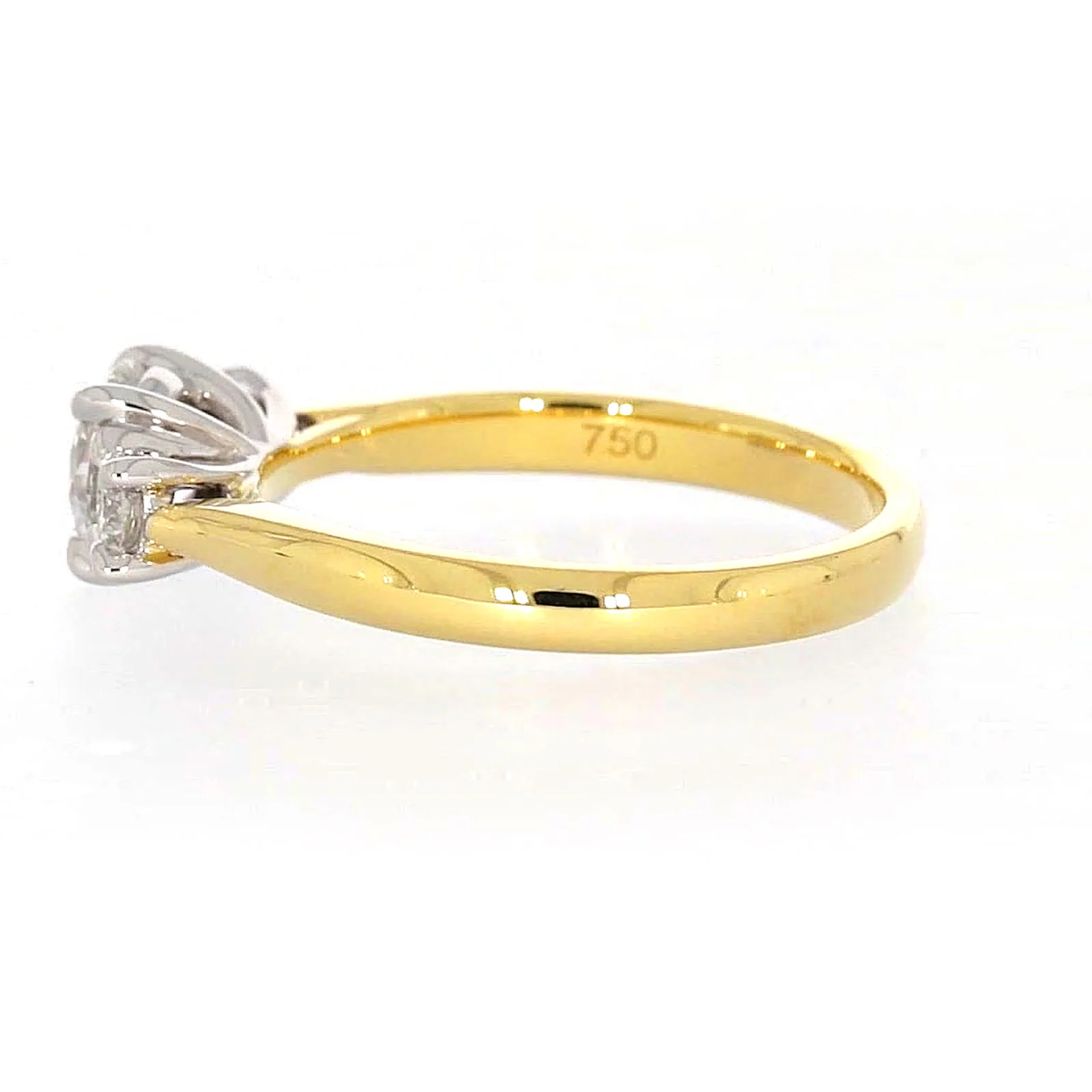 Celebration 18ct Yellow Gold Round Brilliant Cut 1 Carat tw of Certified Lab Grown Diamonds Ring - Image 22