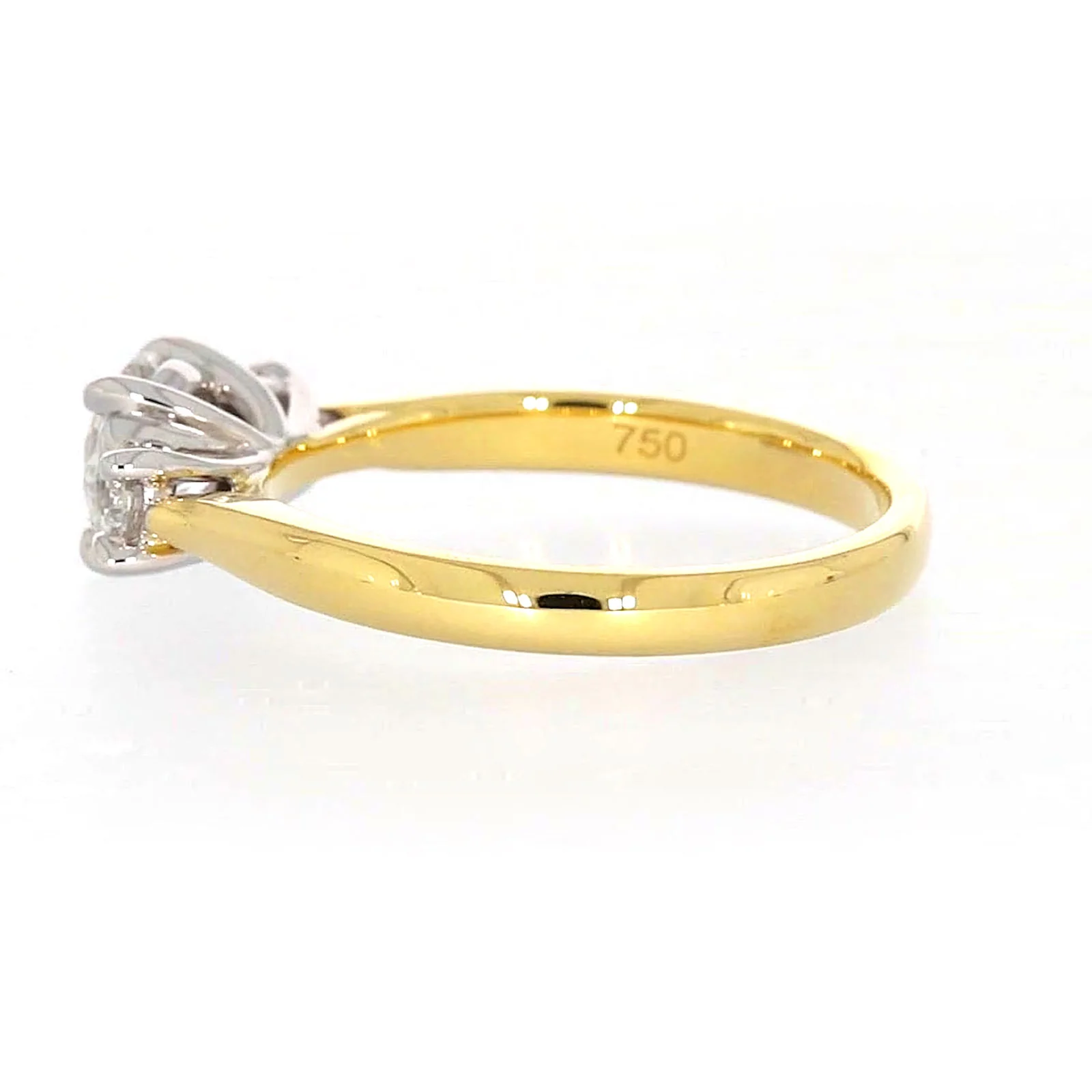 Celebration 18ct Yellow Gold Round Brilliant Cut 1 Carat tw of Certified Lab Grown Diamonds Ring - Image 23