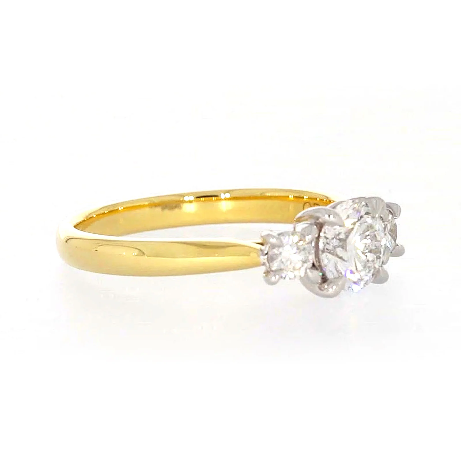Celebration 18ct Yellow Gold Round Brilliant Cut 1 Carat tw of Certified Lab Grown Diamonds Ring - Image 64