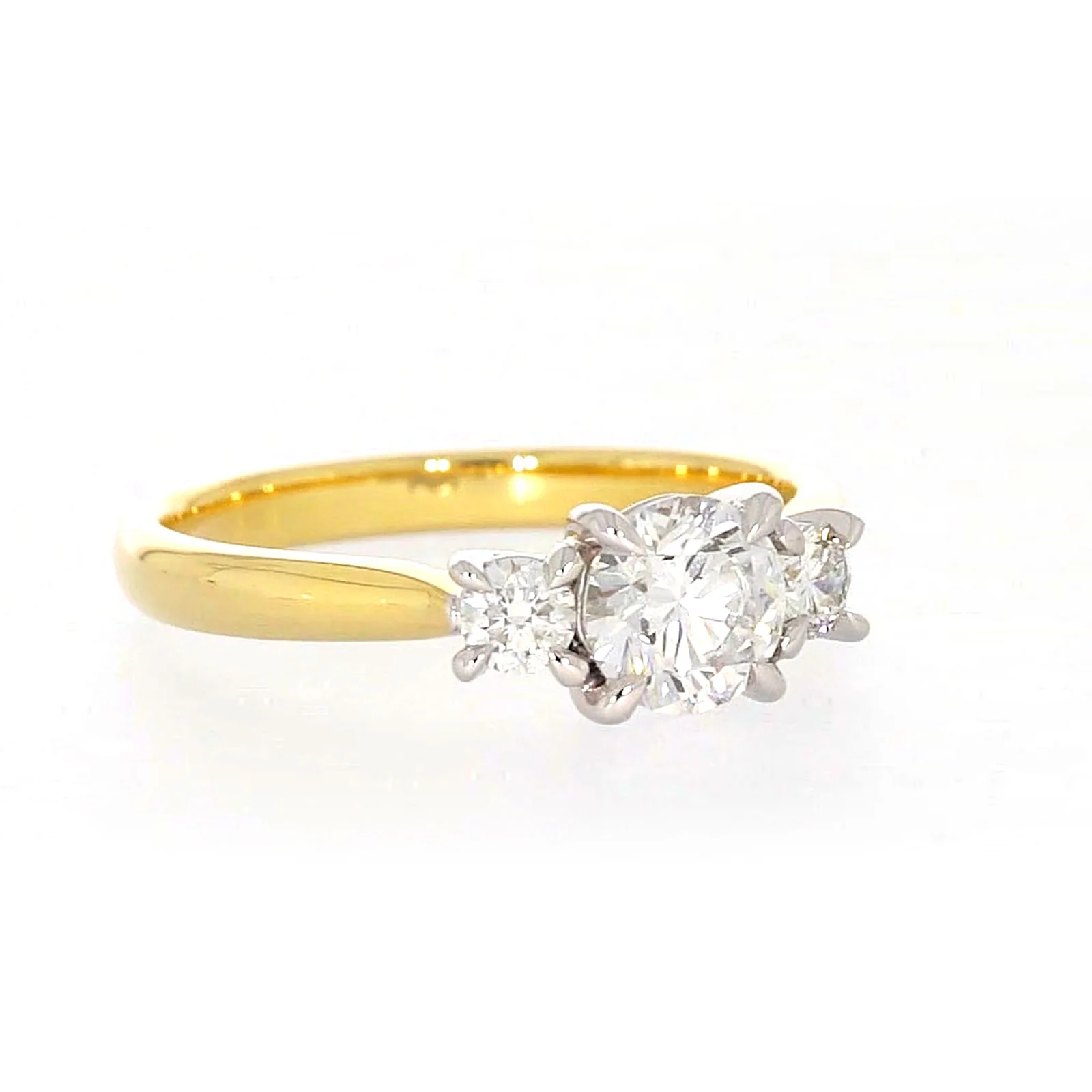 Celebration 18ct Yellow Gold Round Brilliant Cut 1 Carat tw of Certified Lab Grown Diamonds Ring - Image 68