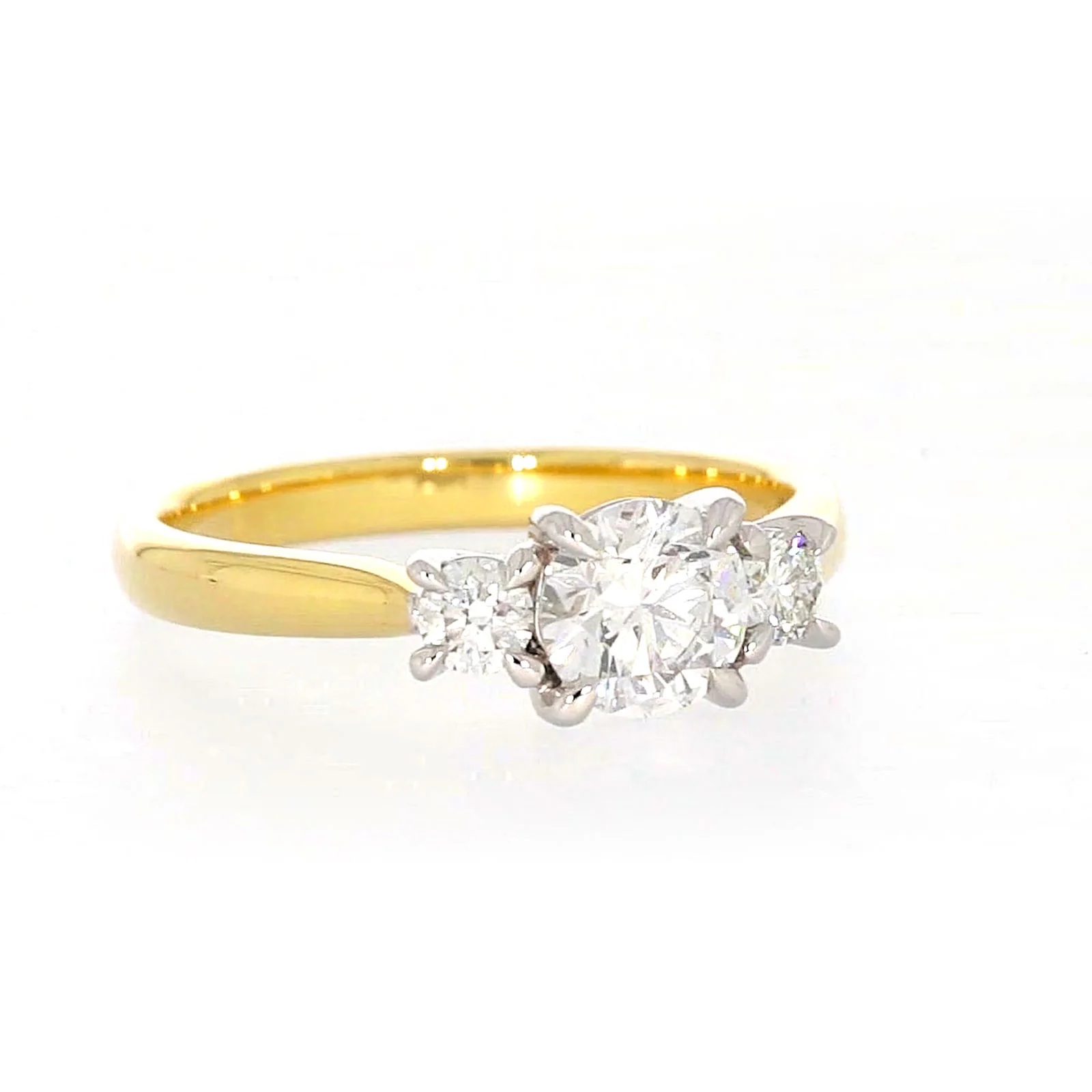 Celebration 18ct Yellow Gold Round Brilliant Cut 1 Carat tw of Certified Lab Grown Diamonds Ring - Image 69