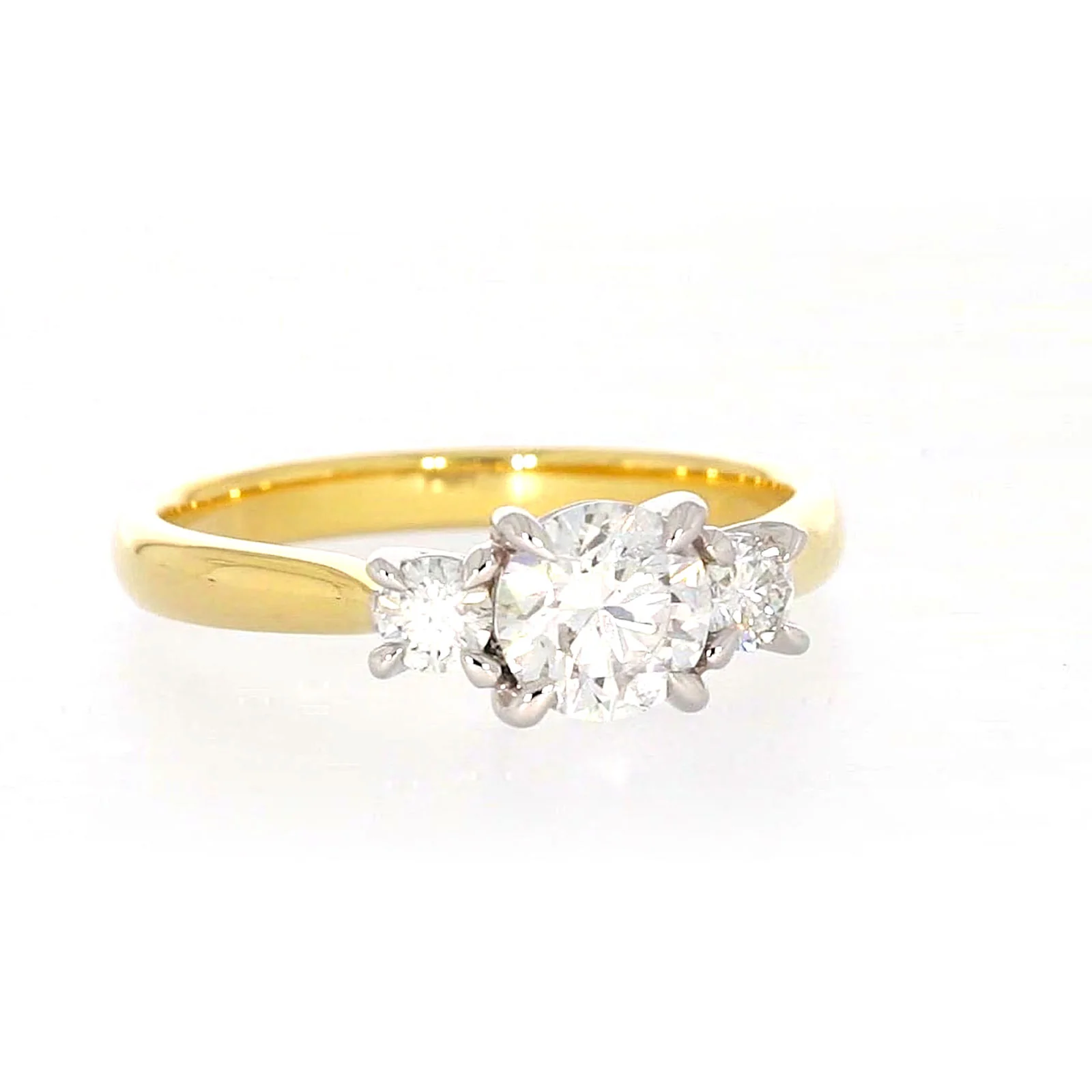 Celebration 18ct Yellow Gold Round Brilliant Cut 1 Carat tw of Certified Lab Grown Diamonds Ring - Image 70