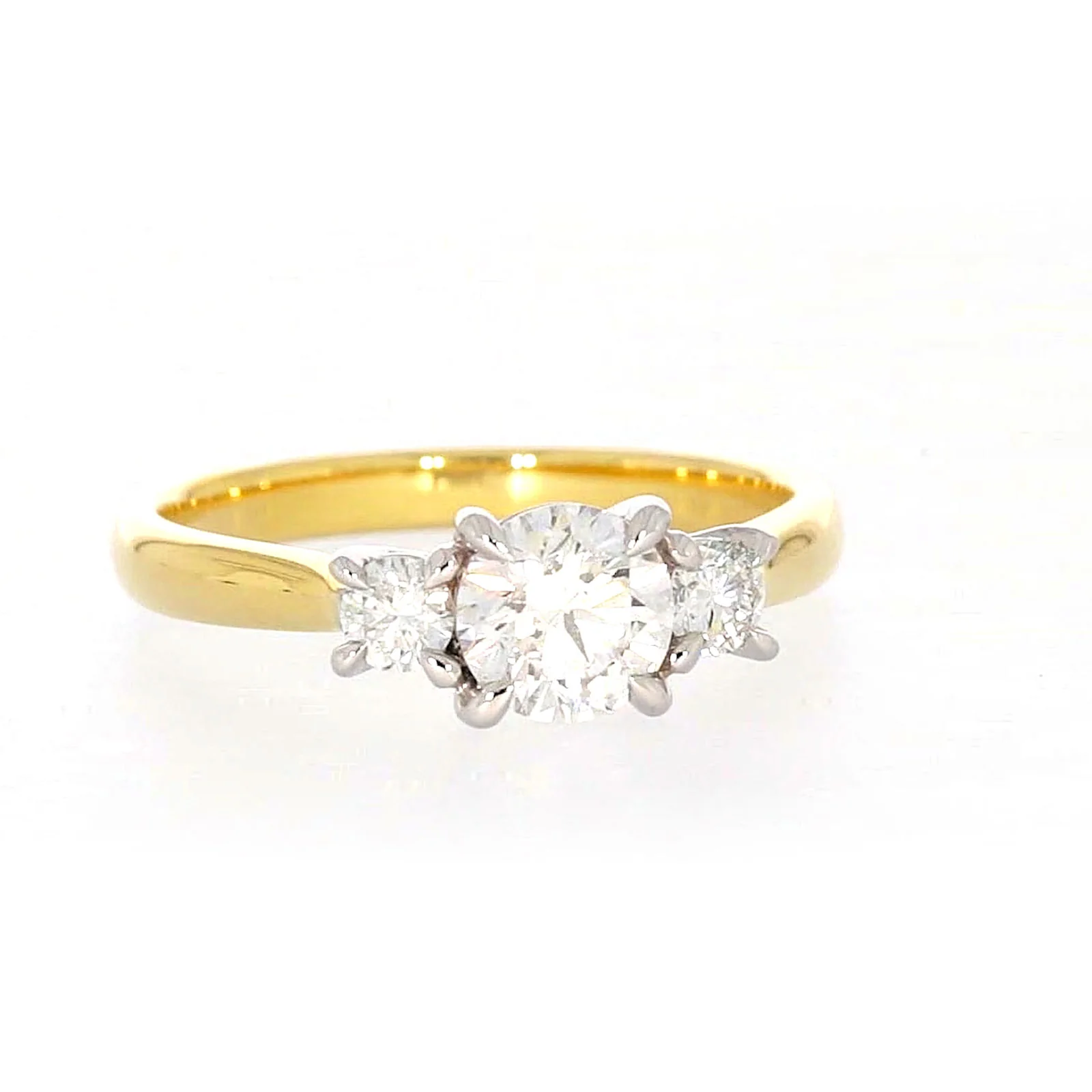 Celebration 18ct Yellow Gold Round Brilliant Cut 1 Carat tw of Certified Lab Grown Diamonds Ring - Image 71