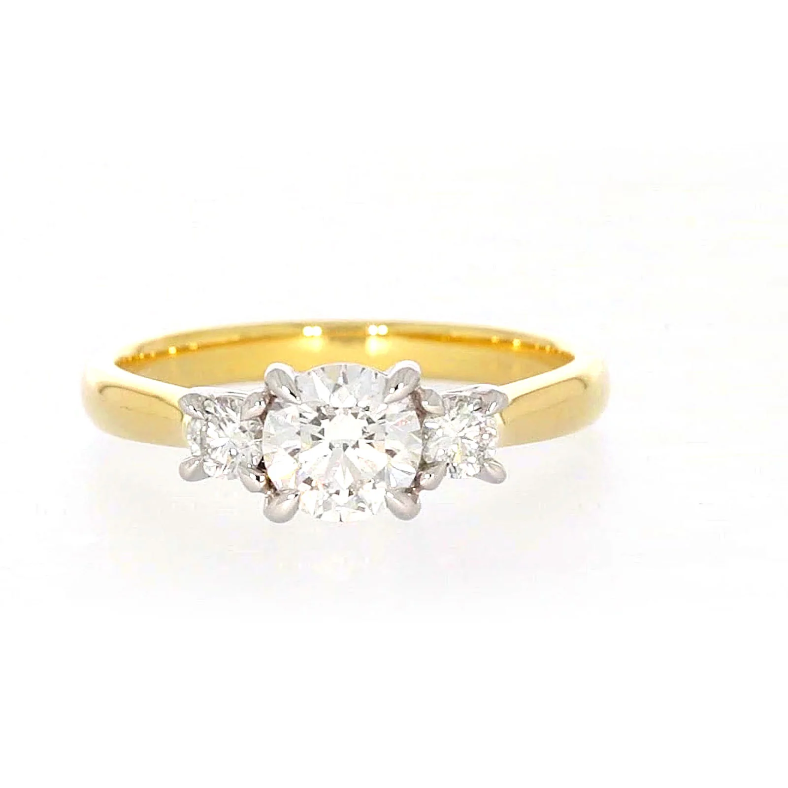 Celebration 18ct Yellow Gold Round Brilliant Cut 1 Carat tw of Certified Lab Grown Diamonds Ring - Image 73