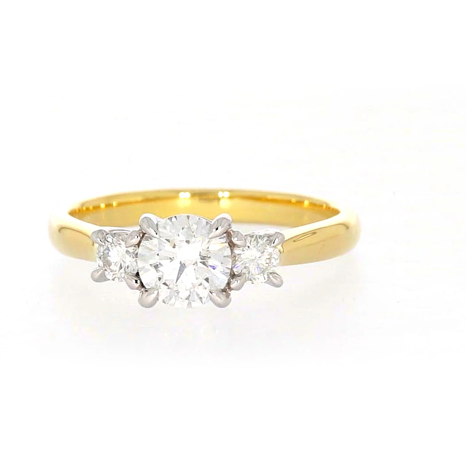Celebration 18ct Yellow Gold Round Brilliant Cut 1 Carat tw of Certified Lab Grown Diamonds Ring - Image 74
