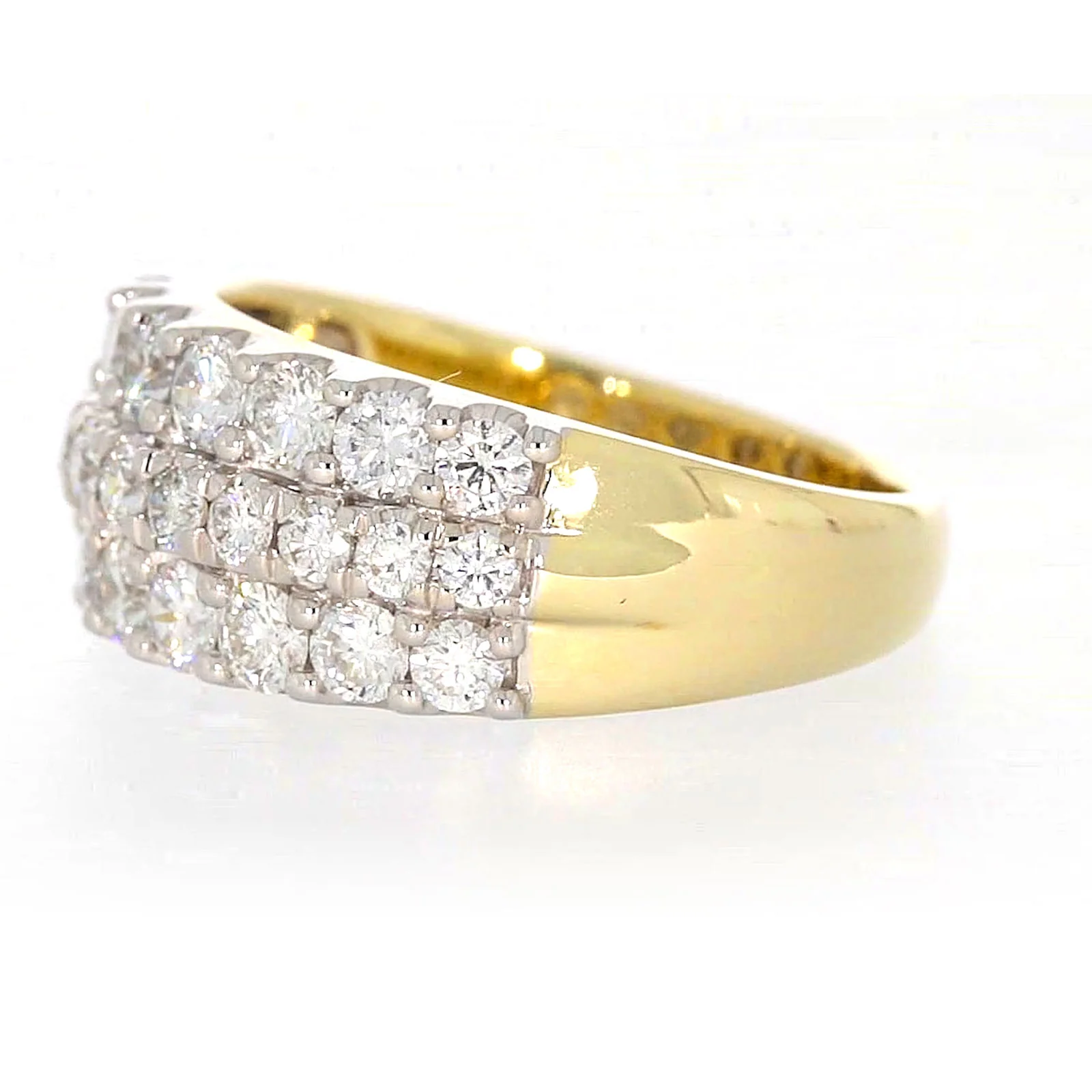 Celebration 9ct Yellow Gold Round Brilliant Cut 1 1/2 Carat tw of Lab Grown Diamonds Ring - Image 15