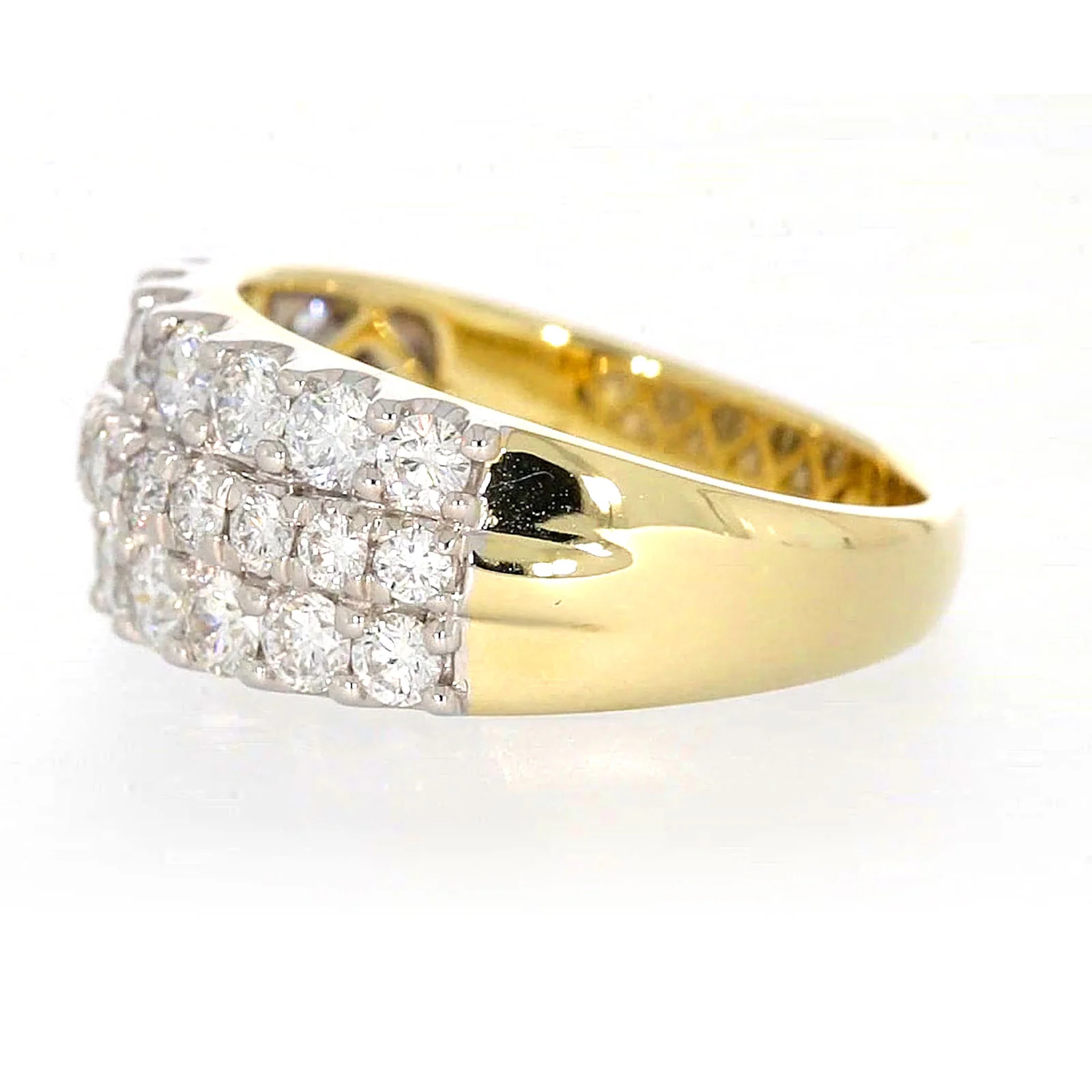 Celebration 9ct Yellow Gold Round Brilliant Cut 1 1/2 Carat tw of Lab Grown Diamonds Ring - Image 17