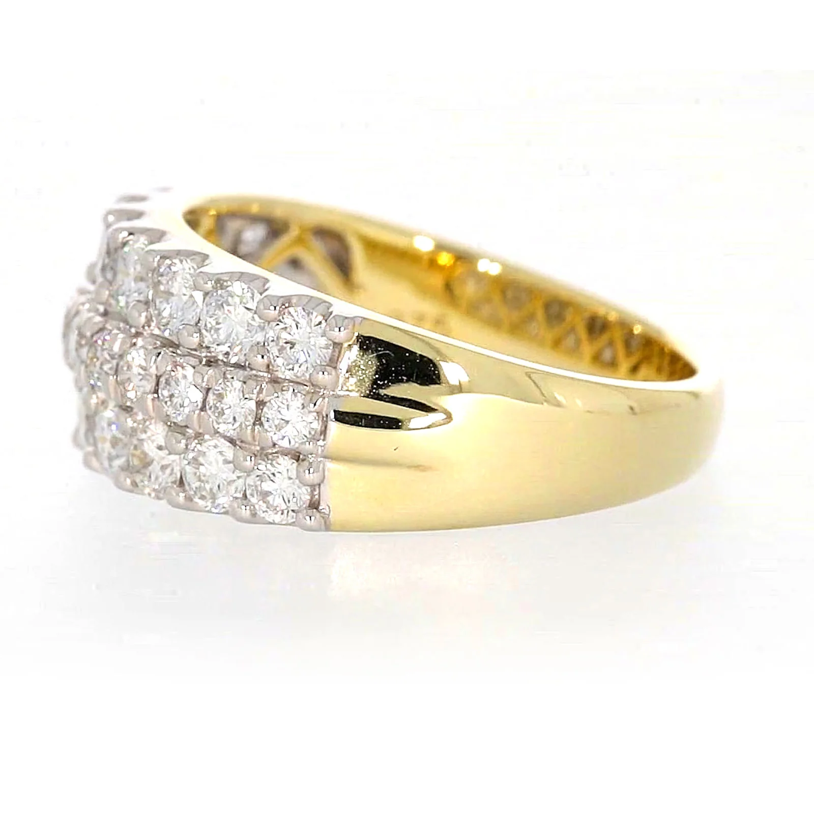 Celebration 9ct Yellow Gold Round Brilliant Cut 1 1/2 Carat tw of Lab Grown Diamonds Ring - Image 18
