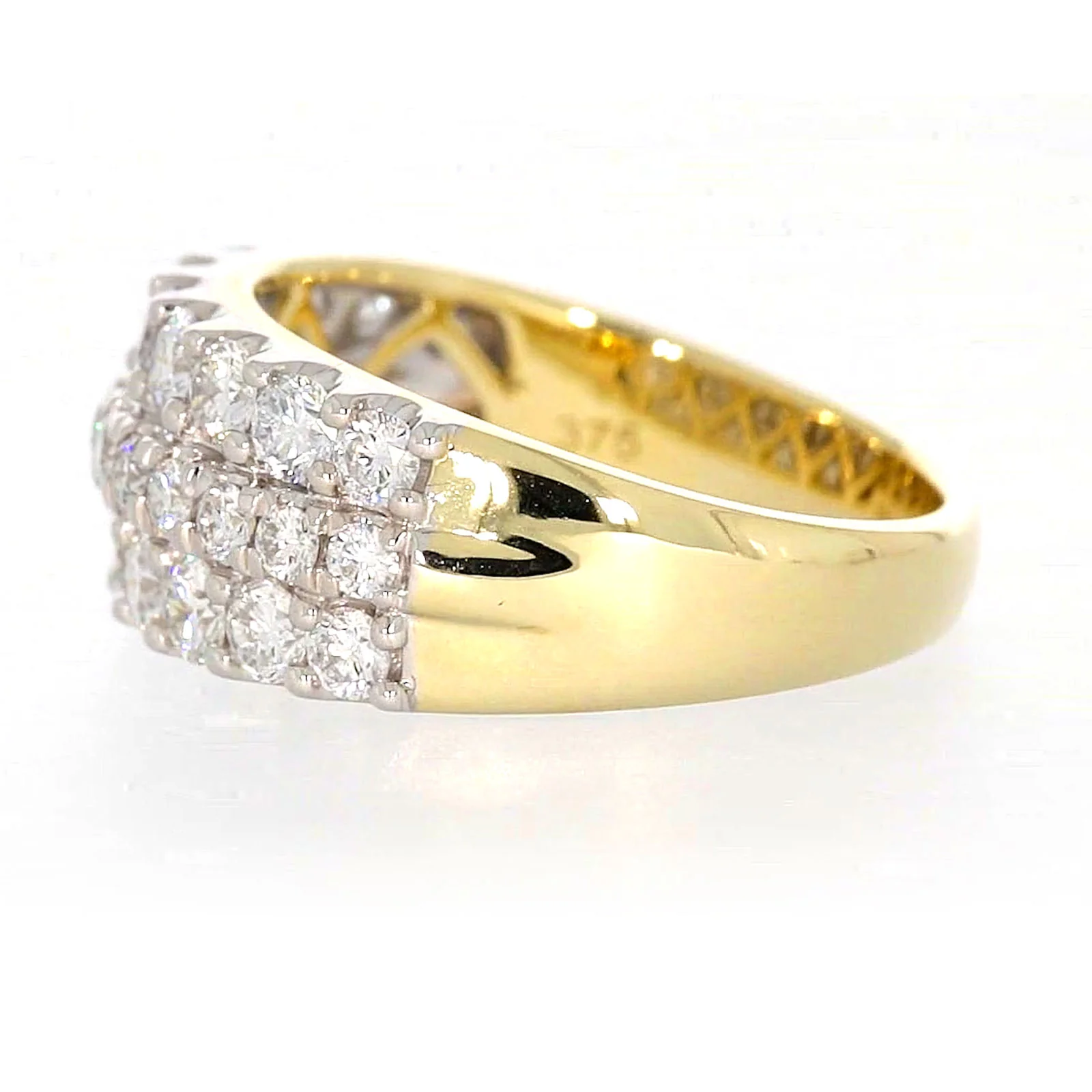 Celebration 9ct Yellow Gold Round Brilliant Cut 1 1/2 Carat tw of Lab Grown Diamonds Ring - Image 19