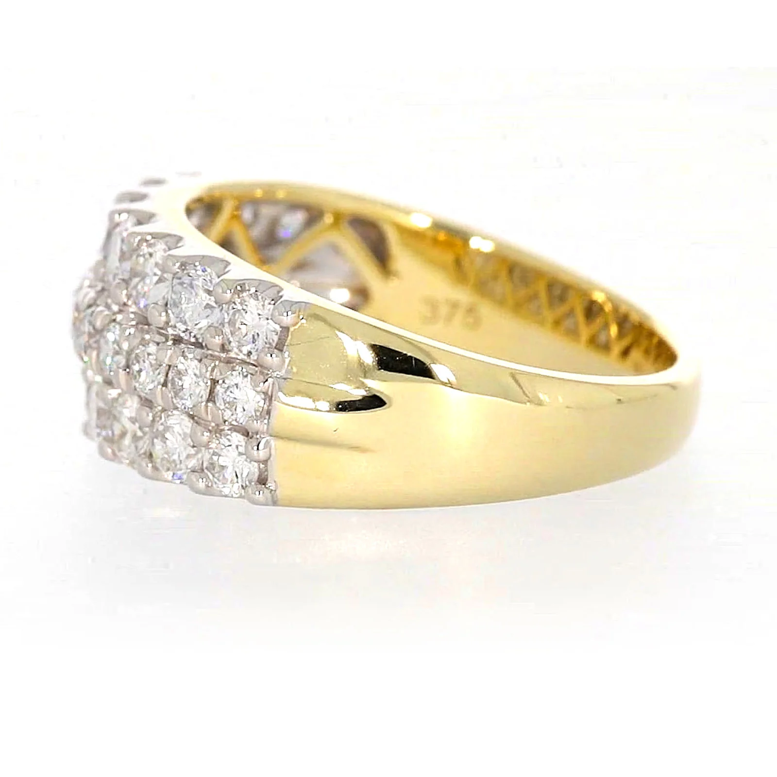 Celebration 9ct Yellow Gold Round Brilliant Cut 1 1/2 Carat tw of Lab Grown Diamonds Ring - Image 20