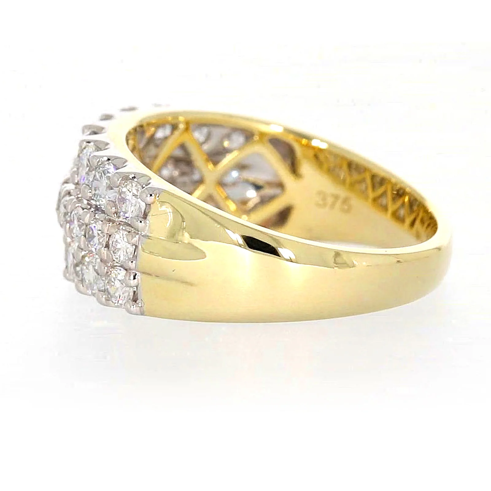 Celebration 9ct Yellow Gold Round Brilliant Cut 1 1/2 Carat tw of Lab Grown Diamonds Ring - Image 23