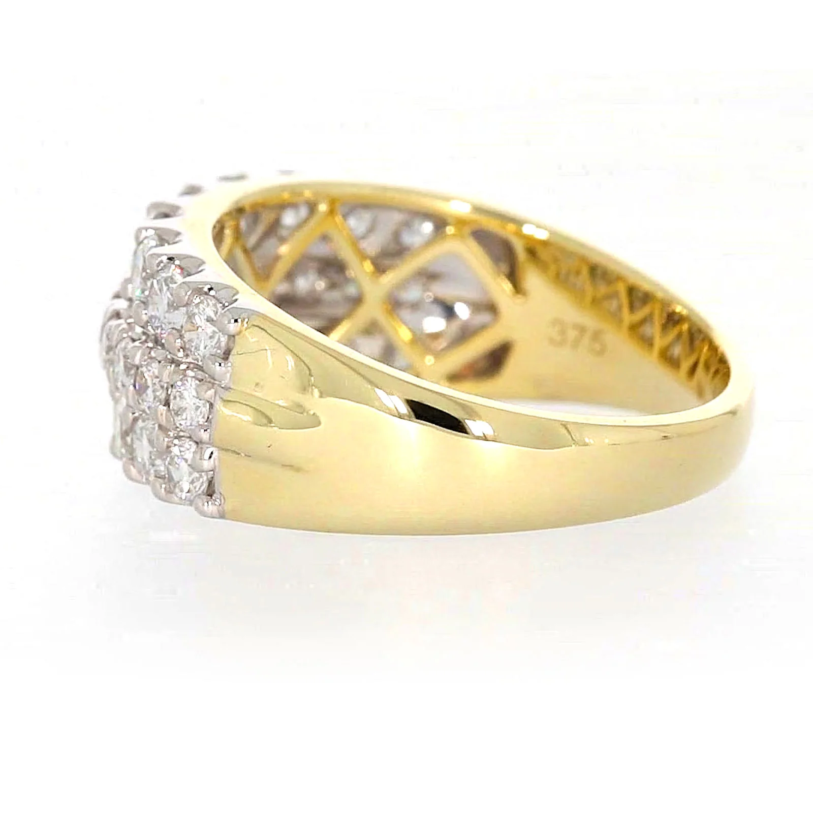 Celebration 9ct Yellow Gold Round Brilliant Cut 1 1/2 Carat tw of Lab Grown Diamonds Ring - Image 24