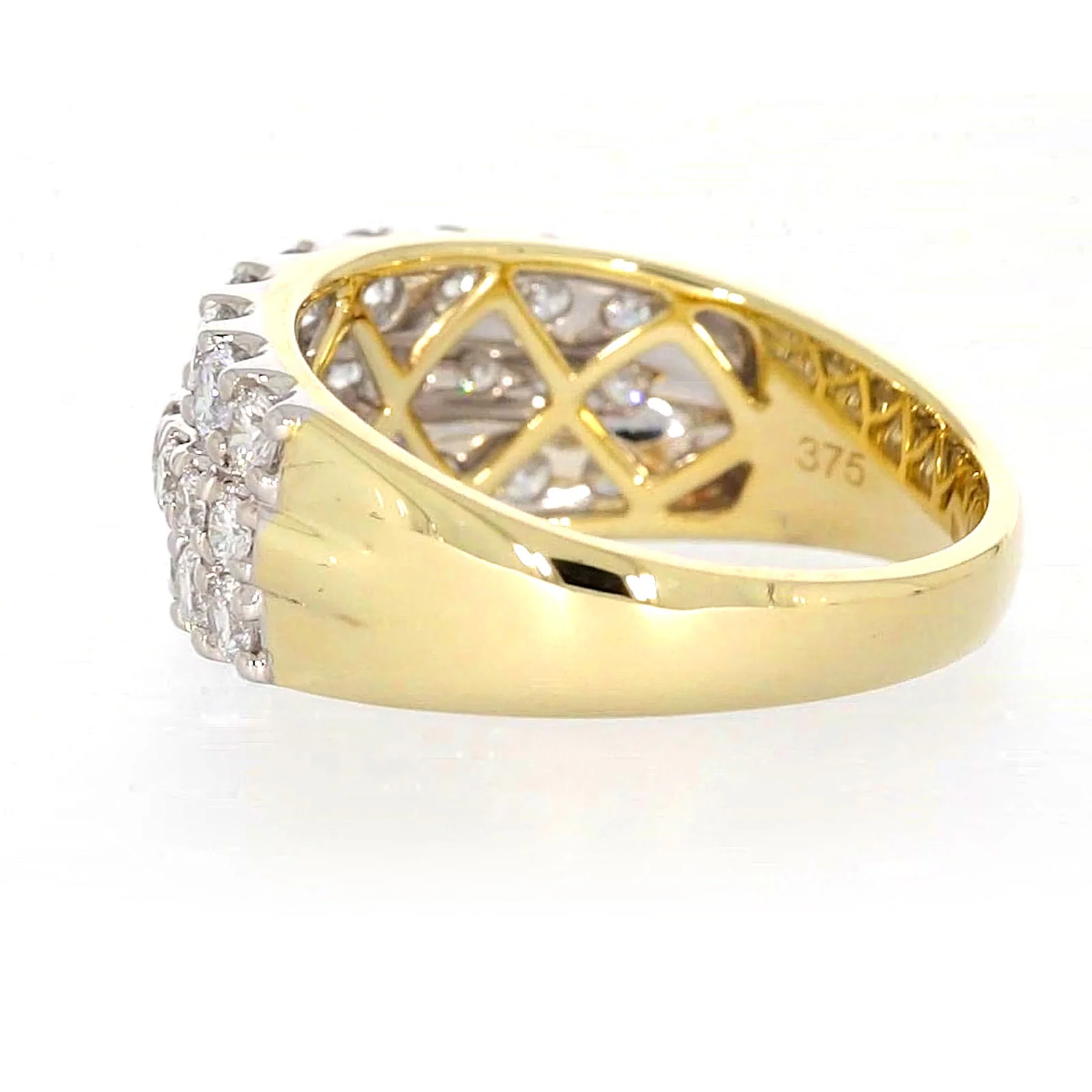 Celebration 9ct Yellow Gold Round Brilliant Cut 1 1/2 Carat tw of Lab Grown Diamonds Ring - Image 26
