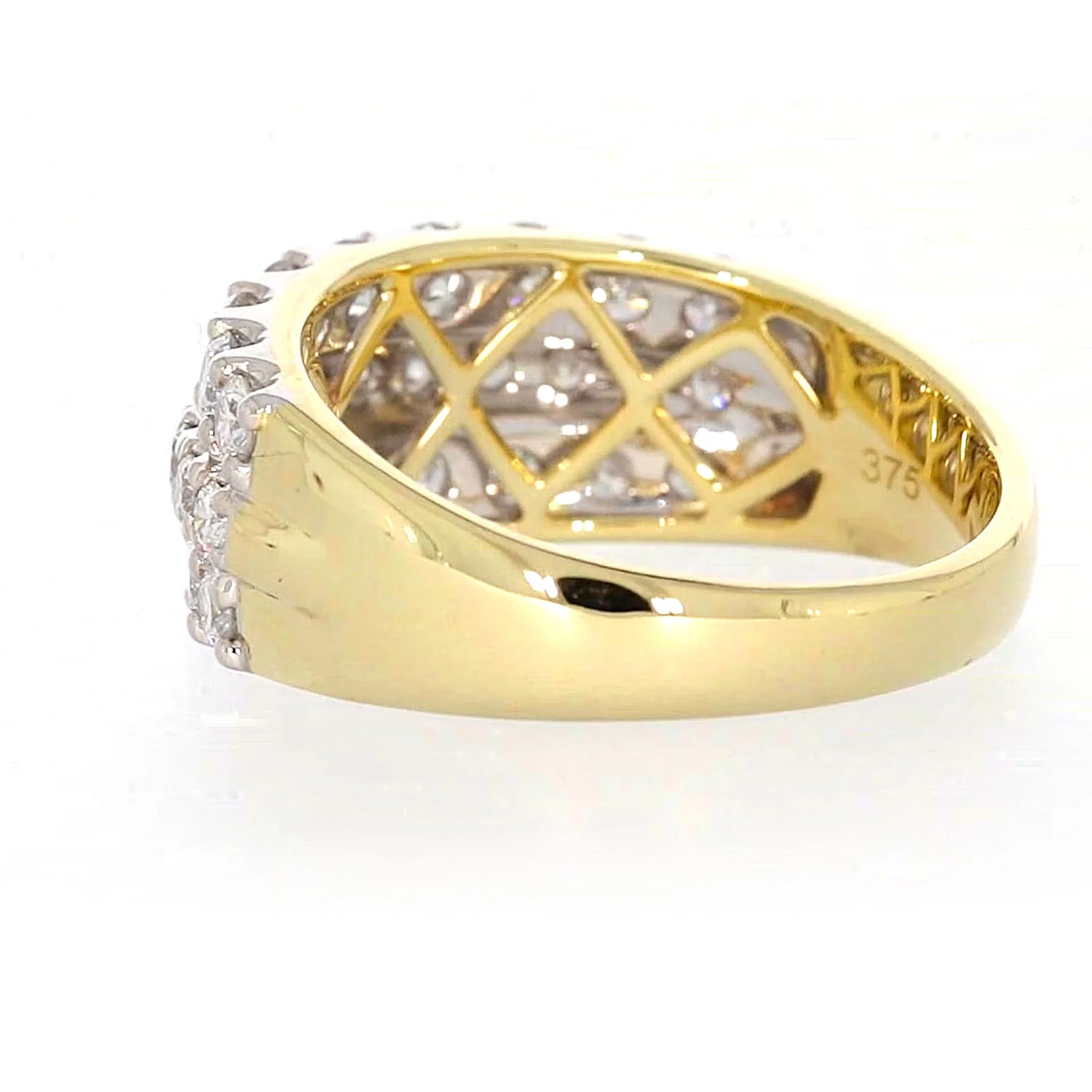 Celebration 9ct Yellow Gold Round Brilliant Cut 1 1/2 Carat tw of Lab Grown Diamonds Ring - Image 28