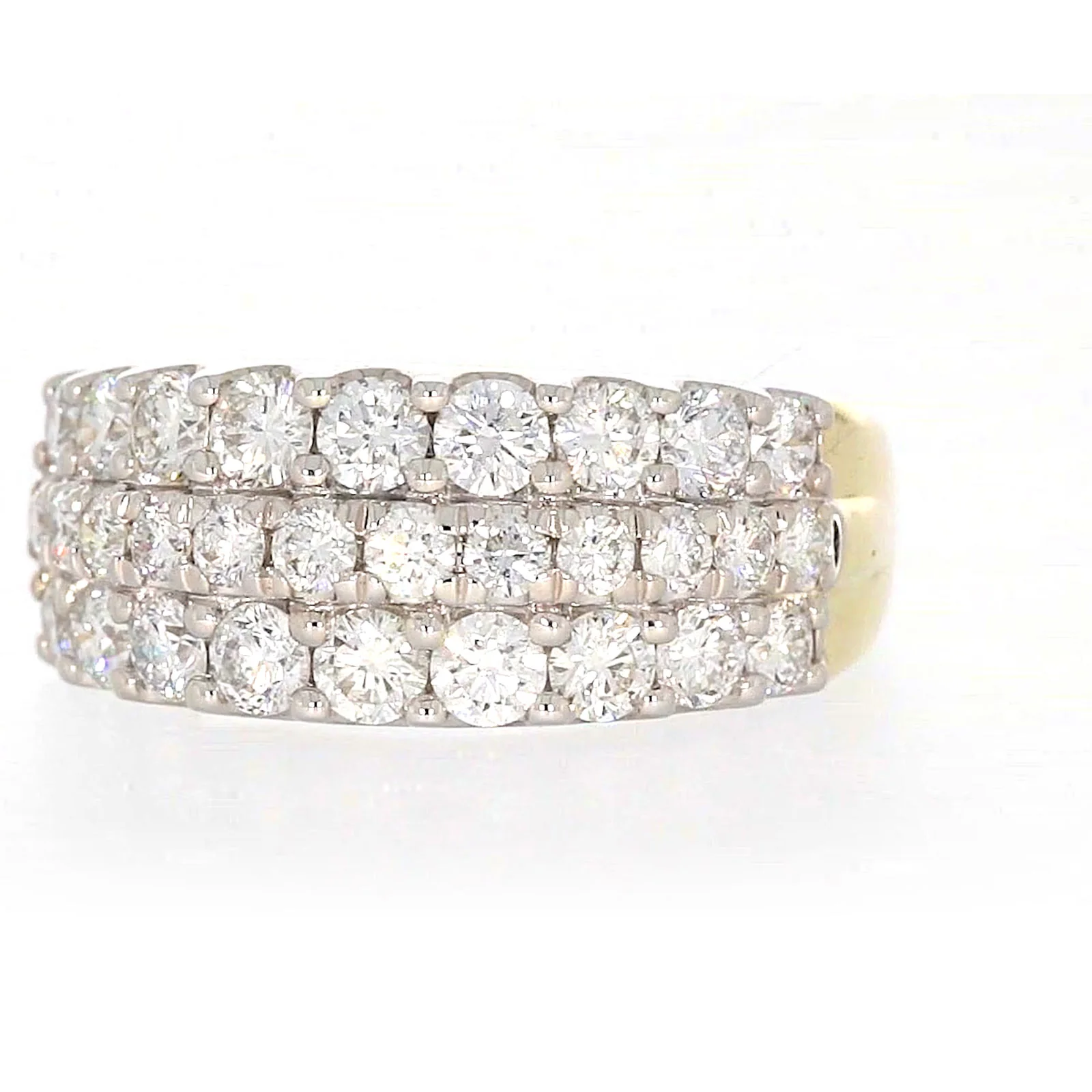 Celebration 9ct Yellow Gold Round Brilliant Cut 1 1/2 Carat tw of Lab Grown Diamonds Ring - Image 4