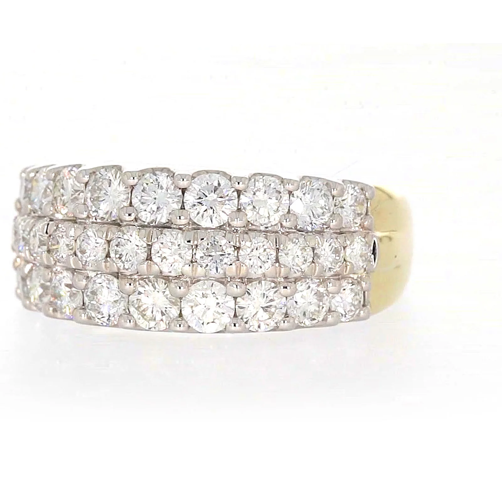 Celebration 9ct Yellow Gold Round Brilliant Cut 1 1/2 Carat tw of Lab Grown Diamonds Ring - Image 5