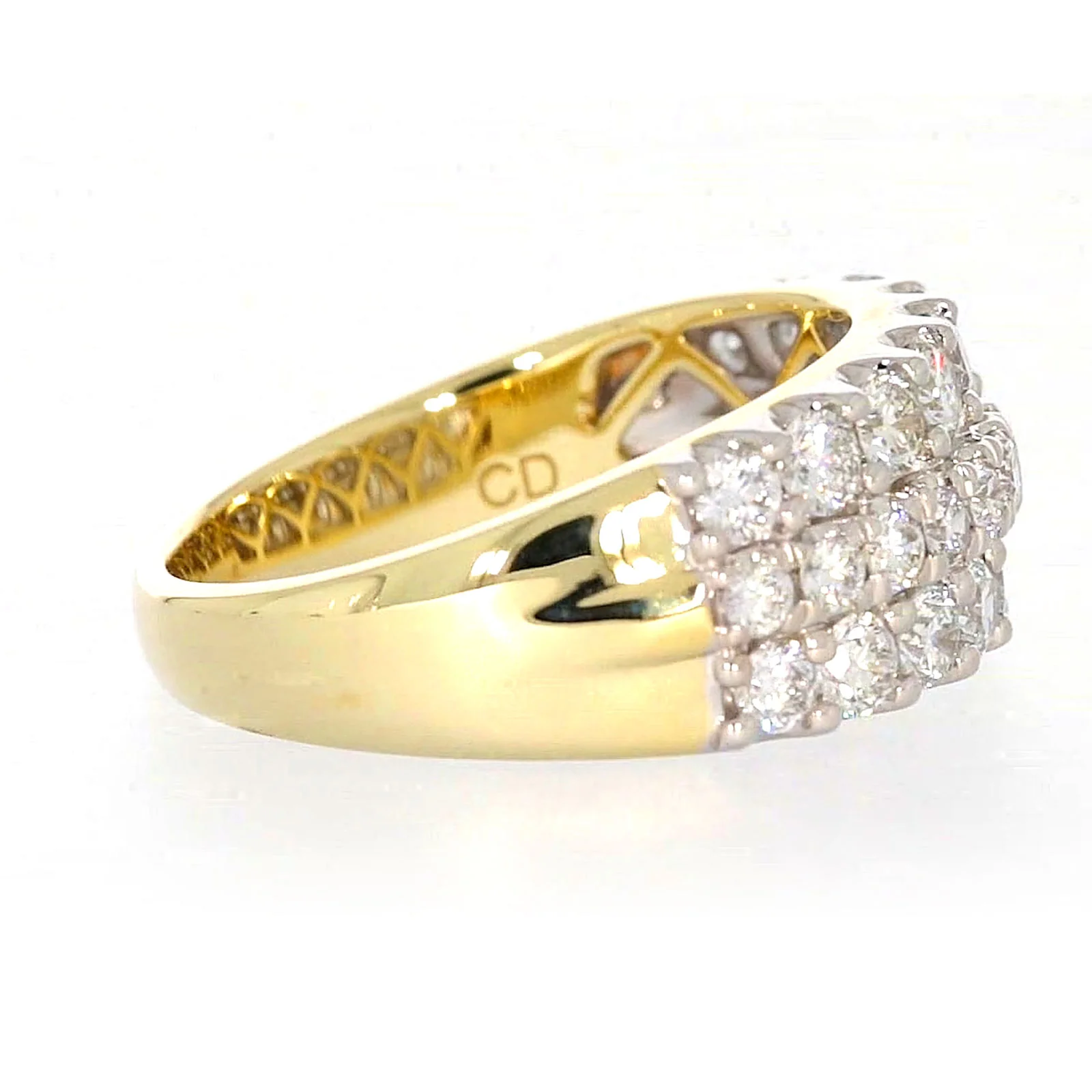 Celebration 9ct Yellow Gold Round Brilliant Cut 1 1/2 Carat tw of Lab Grown Diamonds Ring - Image 56
