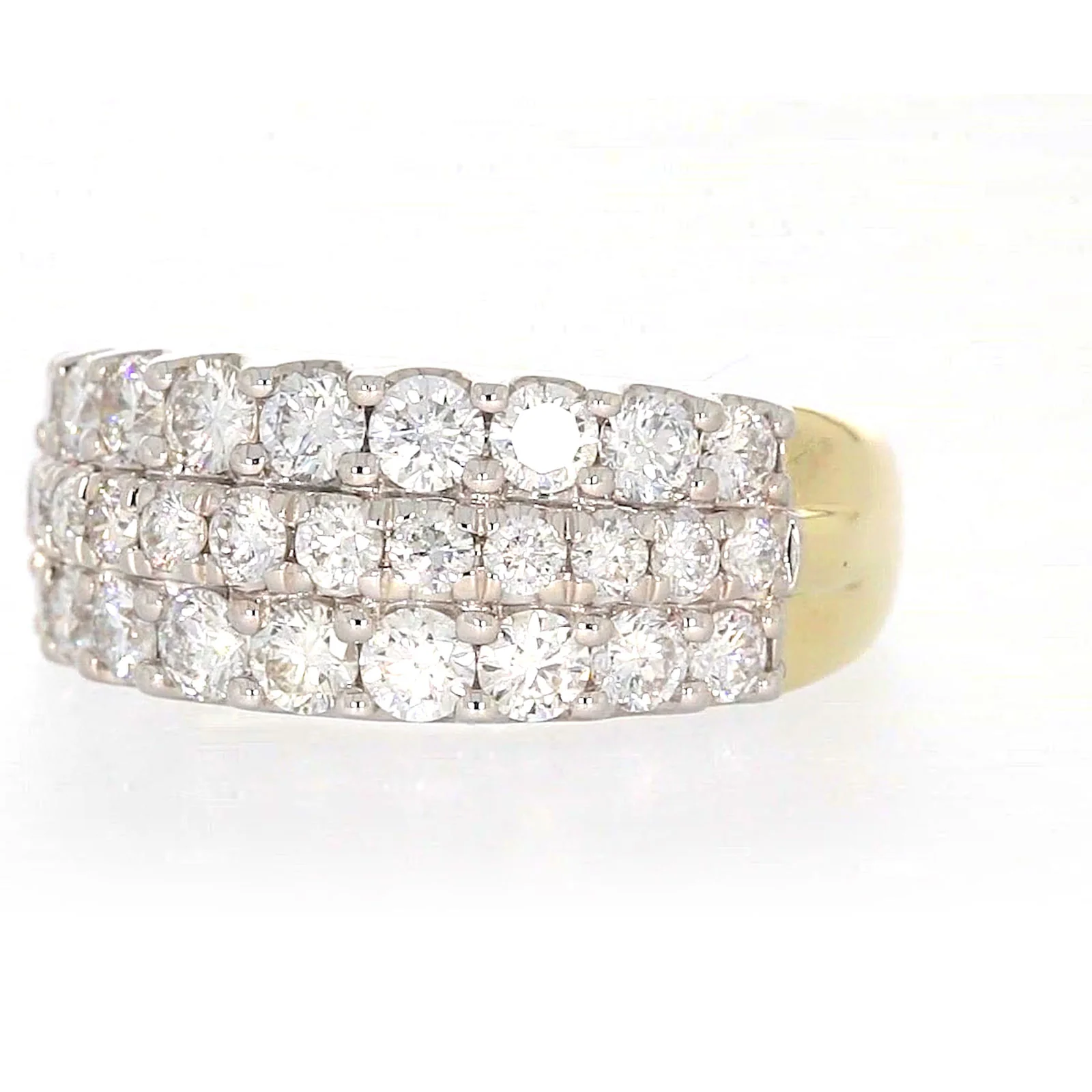 Celebration 9ct Yellow Gold Round Brilliant Cut 1 1/2 Carat tw of Lab Grown Diamonds Ring - Image 6